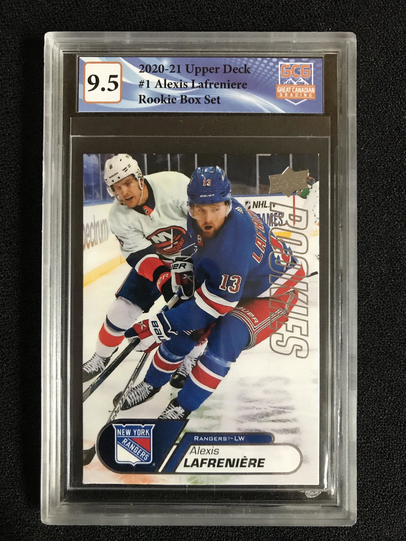 2020-21 UPPER DECK NO. 1 ALEXIS LAFRENIERE ROOKIE BOX SET (GCG 9.5) (1 of 1)