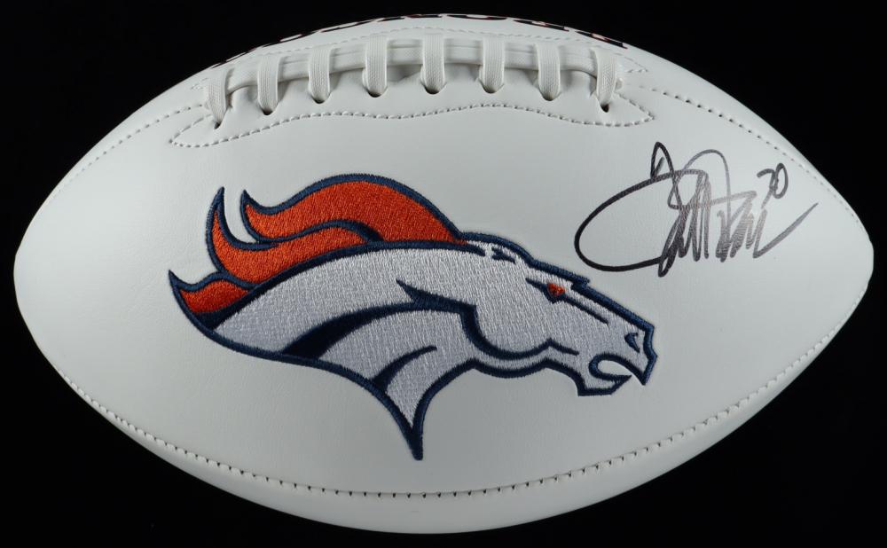 TERRELL DAVIS SIGNED DENVER BRONCOS TEAM LOGO FOOTBALL (JSA COA) (1 of 2)