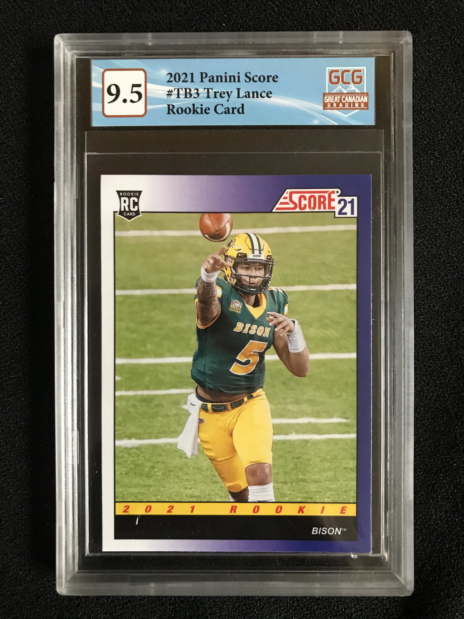 2021 PANINI SCORE NO. TB3 TREY LANCE RC (GCG 9.5) (1 of 2)
