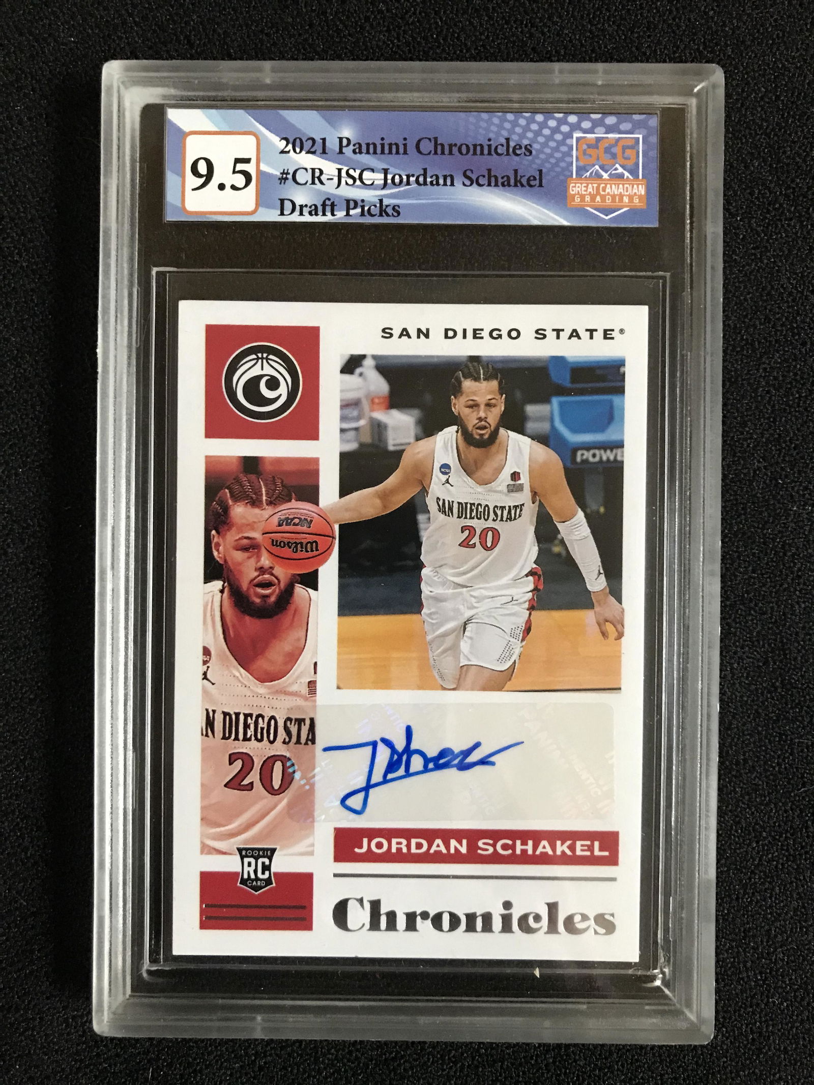 2021 PANINI CHRONICLES JORDAN SCHAKEL AUTO RC (GCG 9.5) (1 of 1)