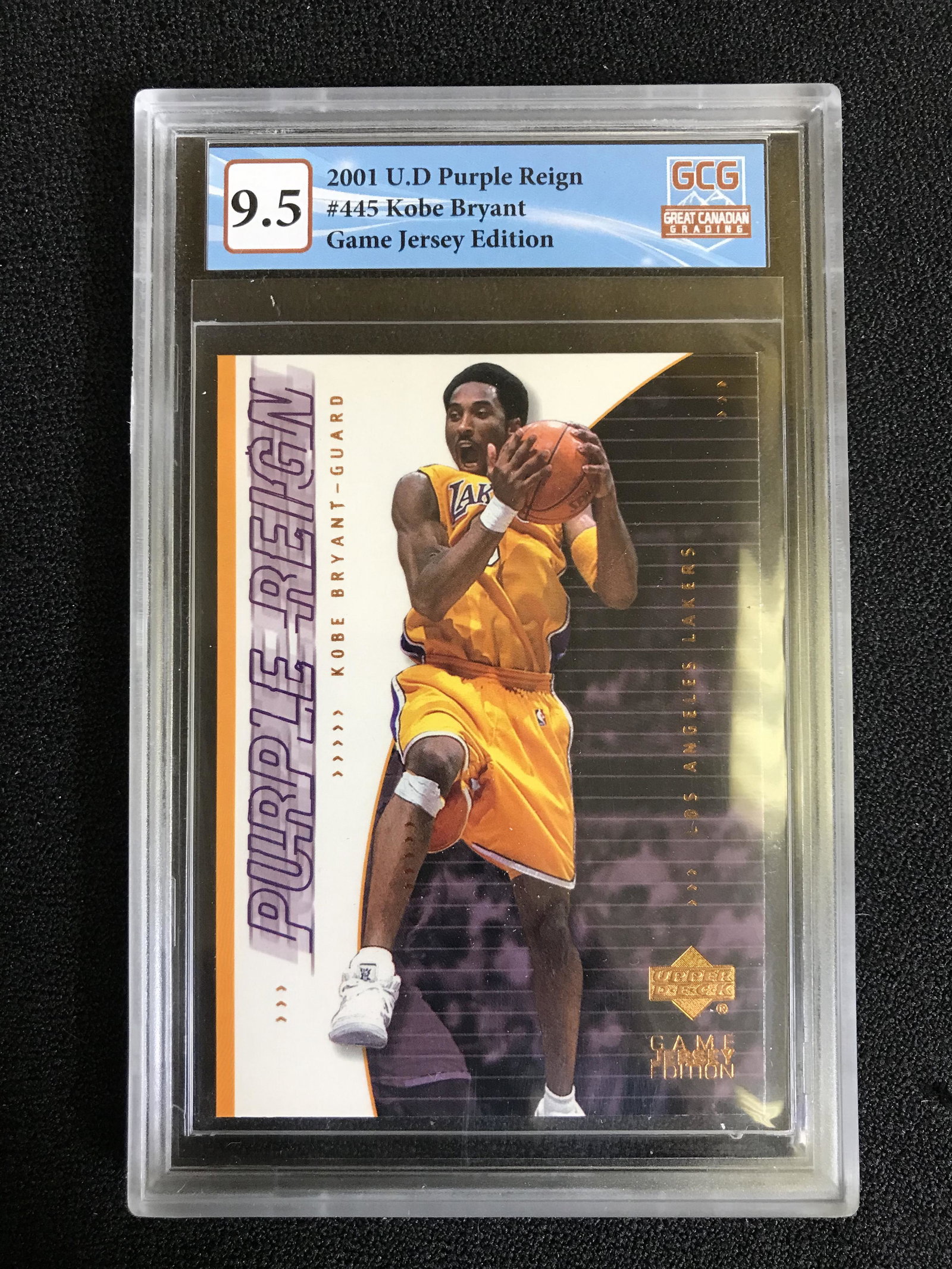 2001 UPPER DECK NO. 445 KOBE BRYANT GAME JERSEY EDITION (GCG 9.5) (1 of 2)