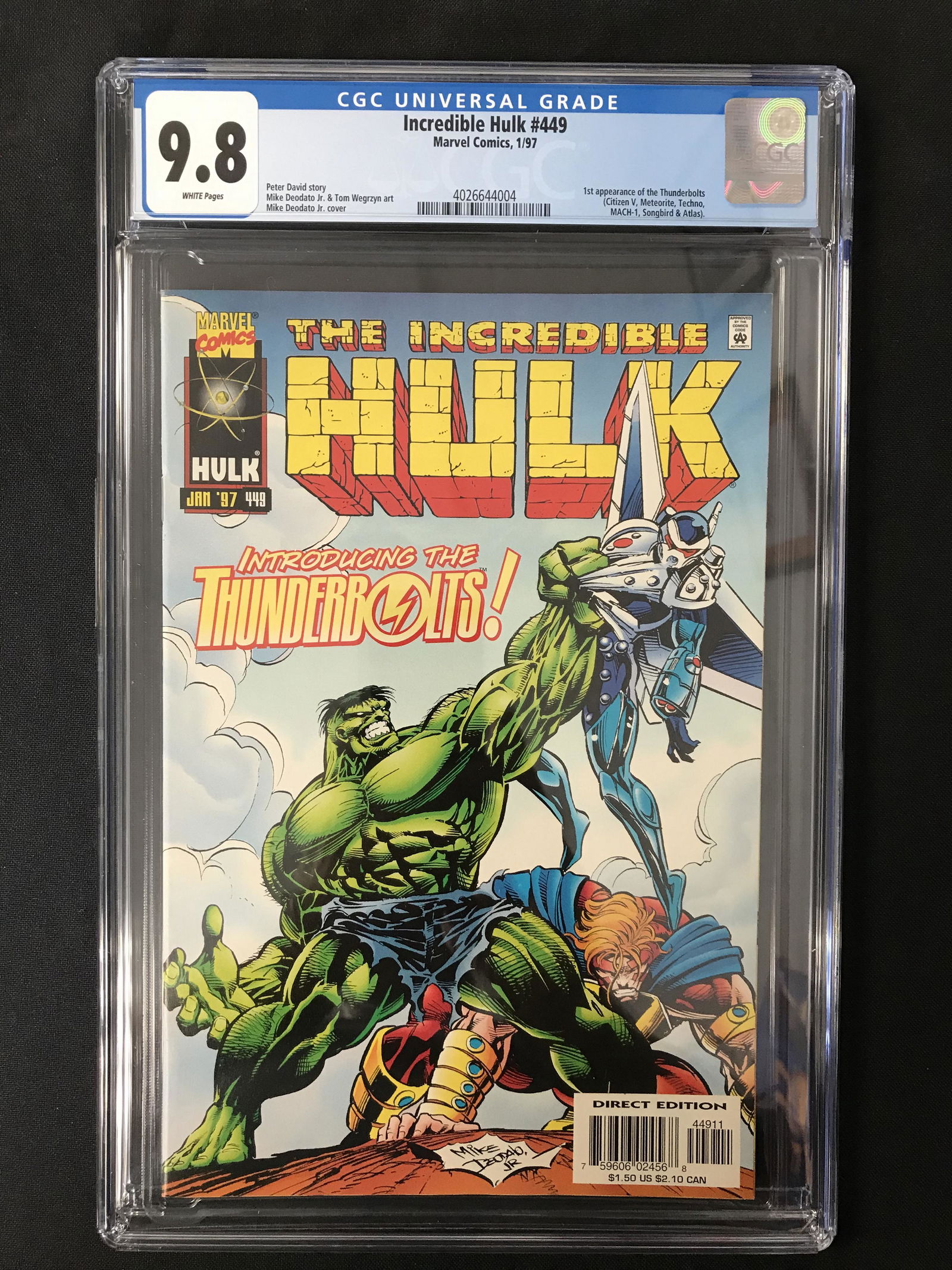 INCREDIBLE HULK #449 CGC 9.8 (MARVEL COMICS, 1997) (1 of 1)