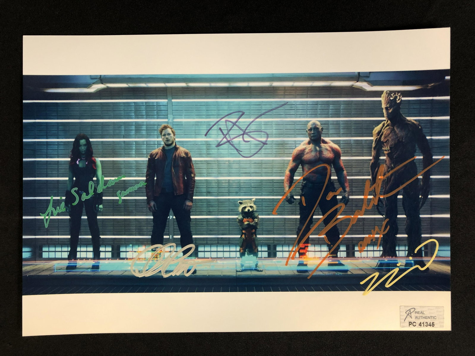 GUARDIANS OF THE GALAXY MULTI-SIGNED 8X10 PHOTO (RA COA): GUARDIANS OF THE GALAXY MULTI-SIGNED 8X10 PHOTO (RA COA)