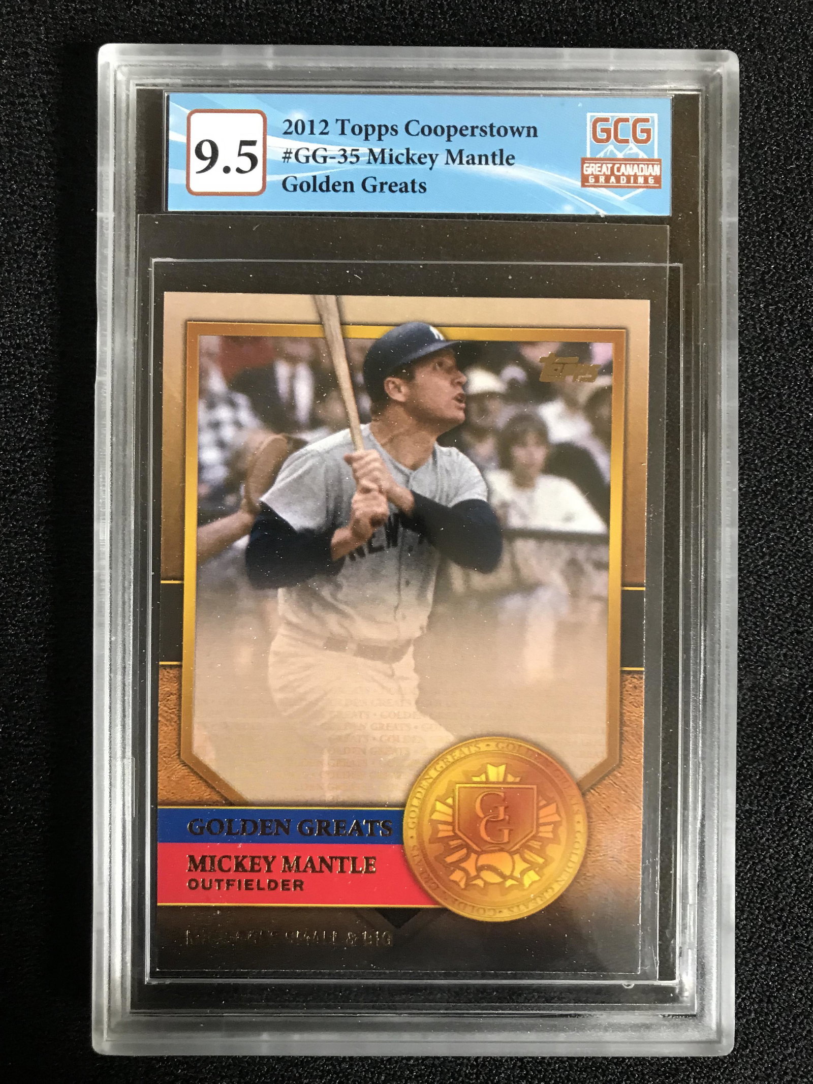 2012 TOPPS COOPERSTOWN NO.GG-35 MICKEY MANTLE GOLDEN GREATS (GCG 9.5) (1 of 2)