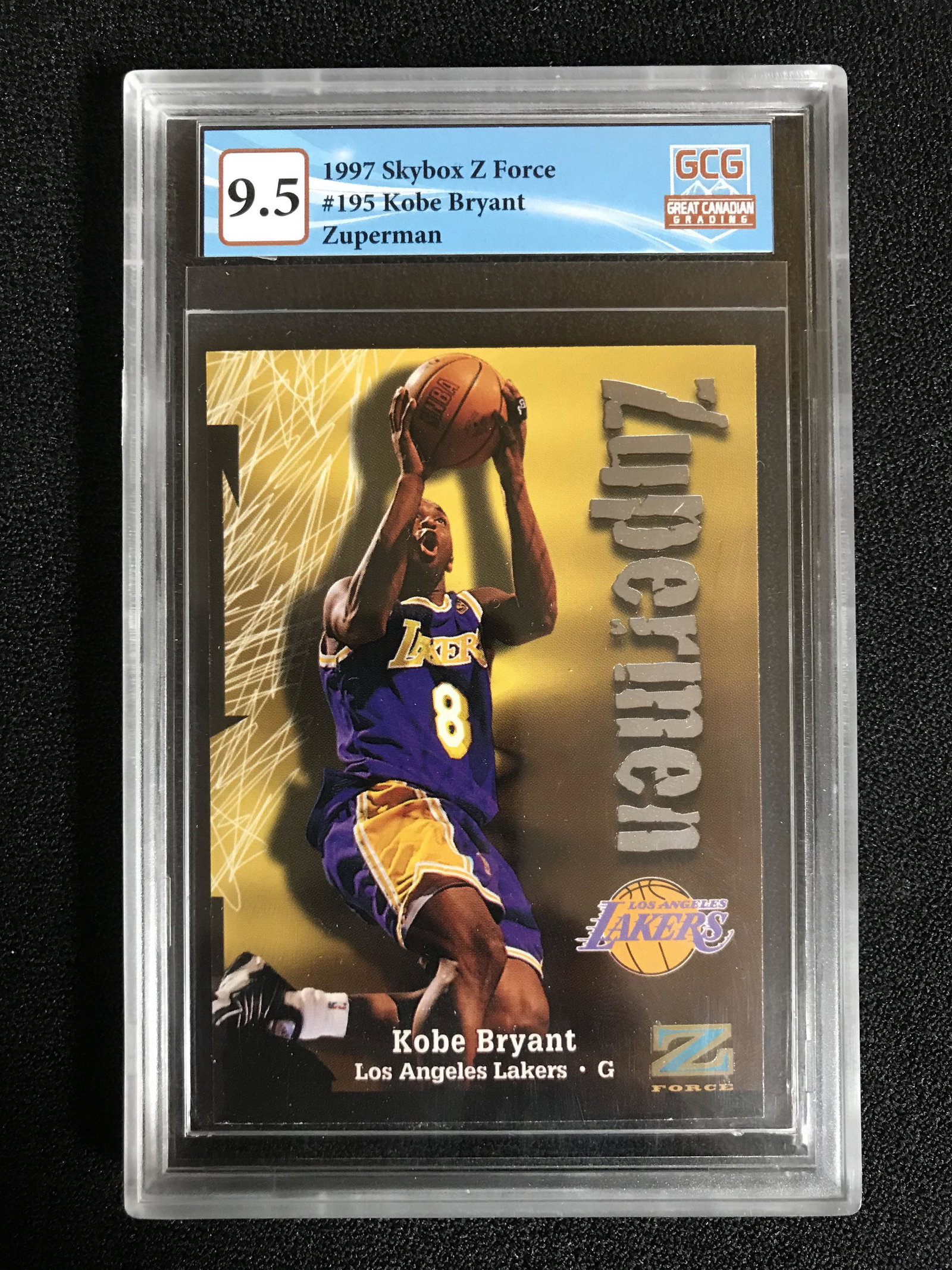 1997 SKYBOX Z FORCE NO.195 KOBE BRYANT ZUPERMEN (GCG 9.5): 1997 SKYBOX Z FORCE NO.195 KOBE BRYANT ZUPERMEN (GCG 9.5)