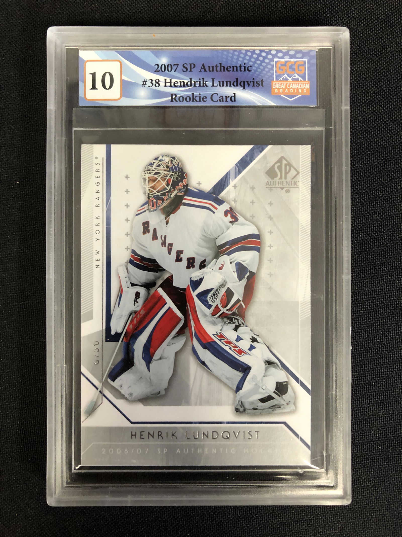 2007 SP AUTHENTIC NO.38 HENRIK LUNDQVIST (GCG 10) (1 of 1)