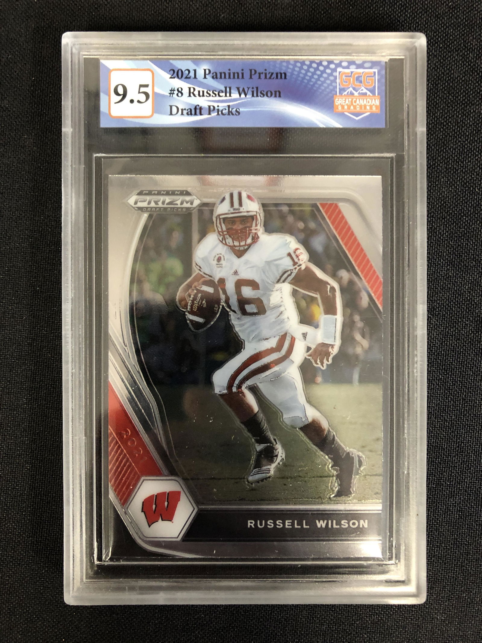 2021 PANINI PRIZM NO.8 RUSSELL WILSON DRAFT PICKS (GCG 9.5) (1 of 1)