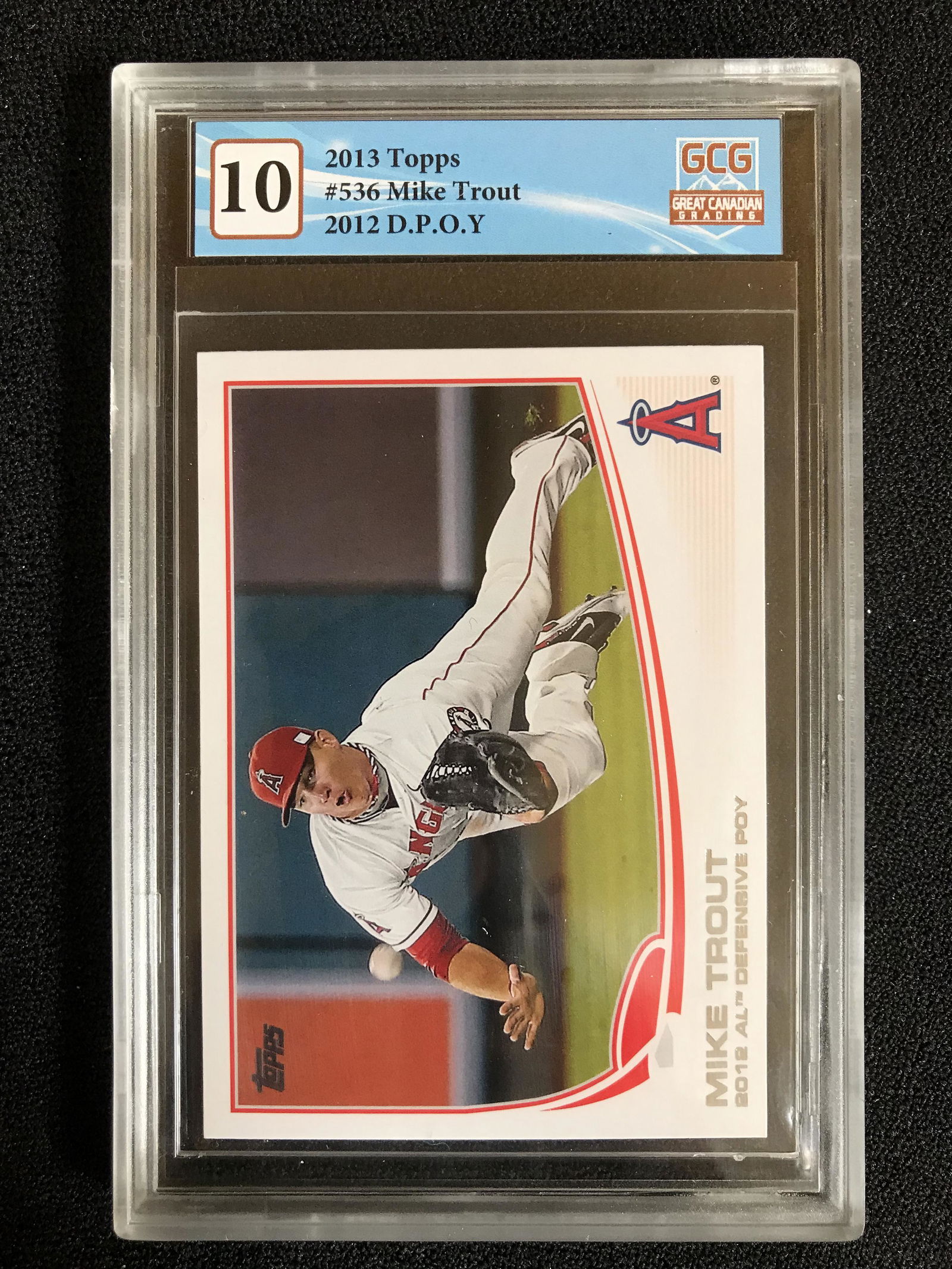 2013 TOPPS NO.536 MIKE TROUT 2012 D.P.O.Y (GCG 10) (1 of 2)