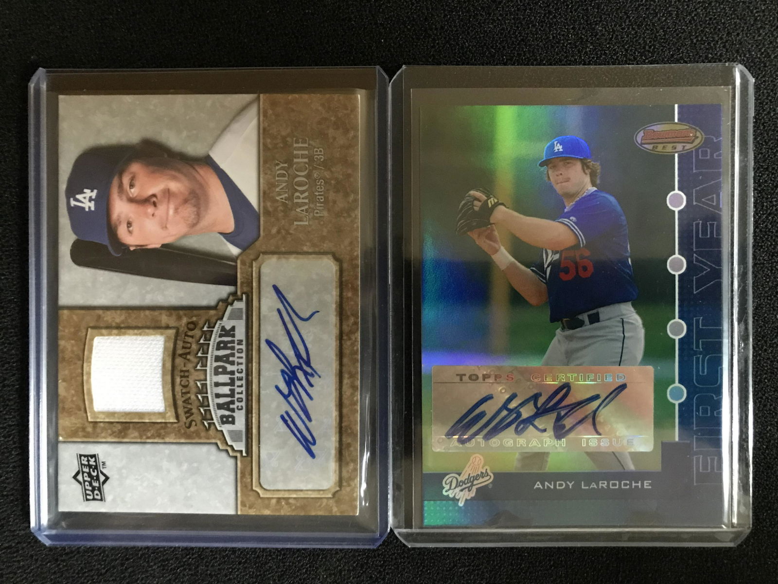 ANDY LAROCHE AUTOGRAPHED BASEBALL CARD LOT (1 of 1)