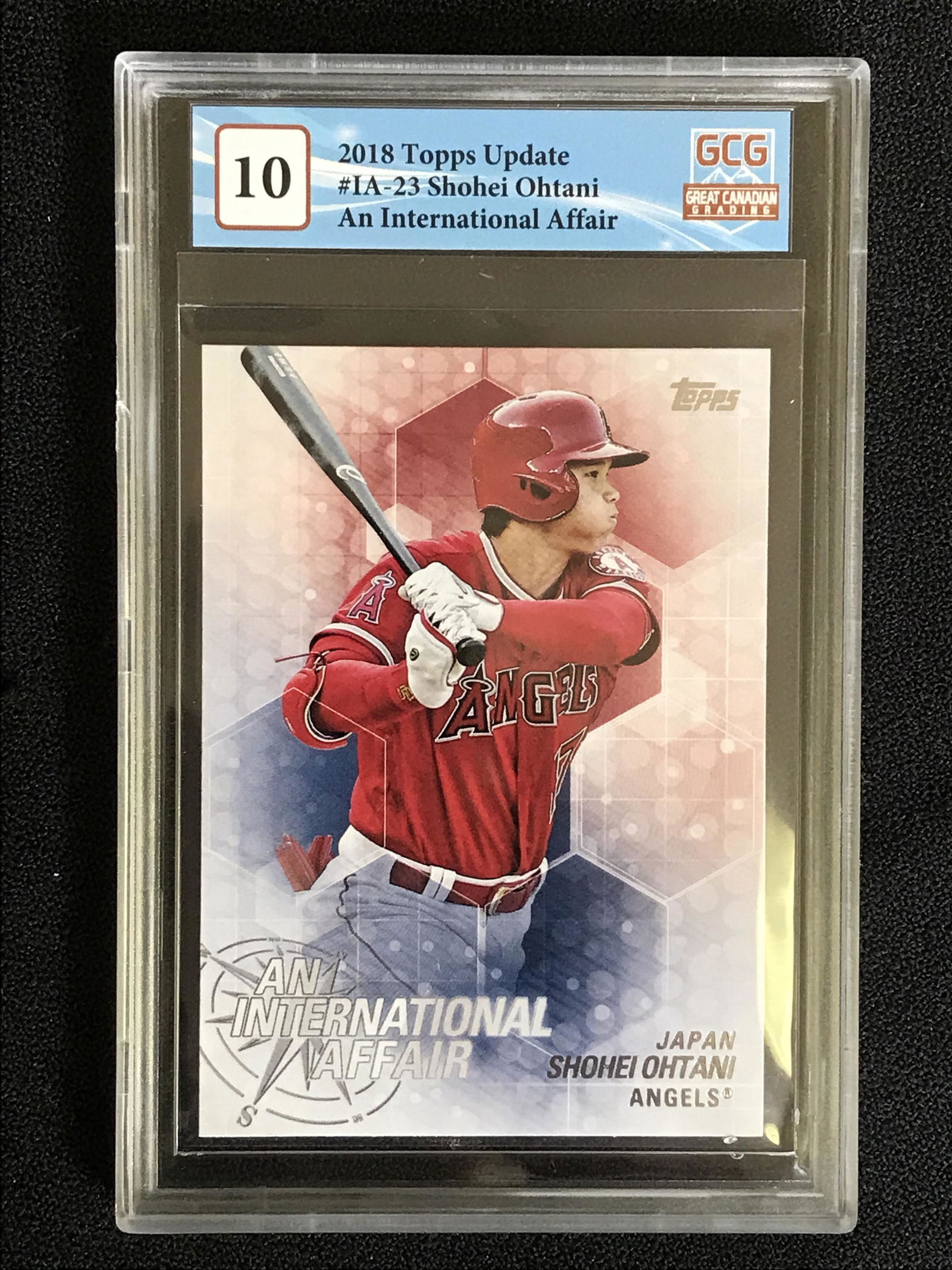 2018 TOPPS UPDATE NO.IA-23 SHOHEI OHTANI AN INTERNATIONAL AFFAIR (GCG 10) (1 of 2)