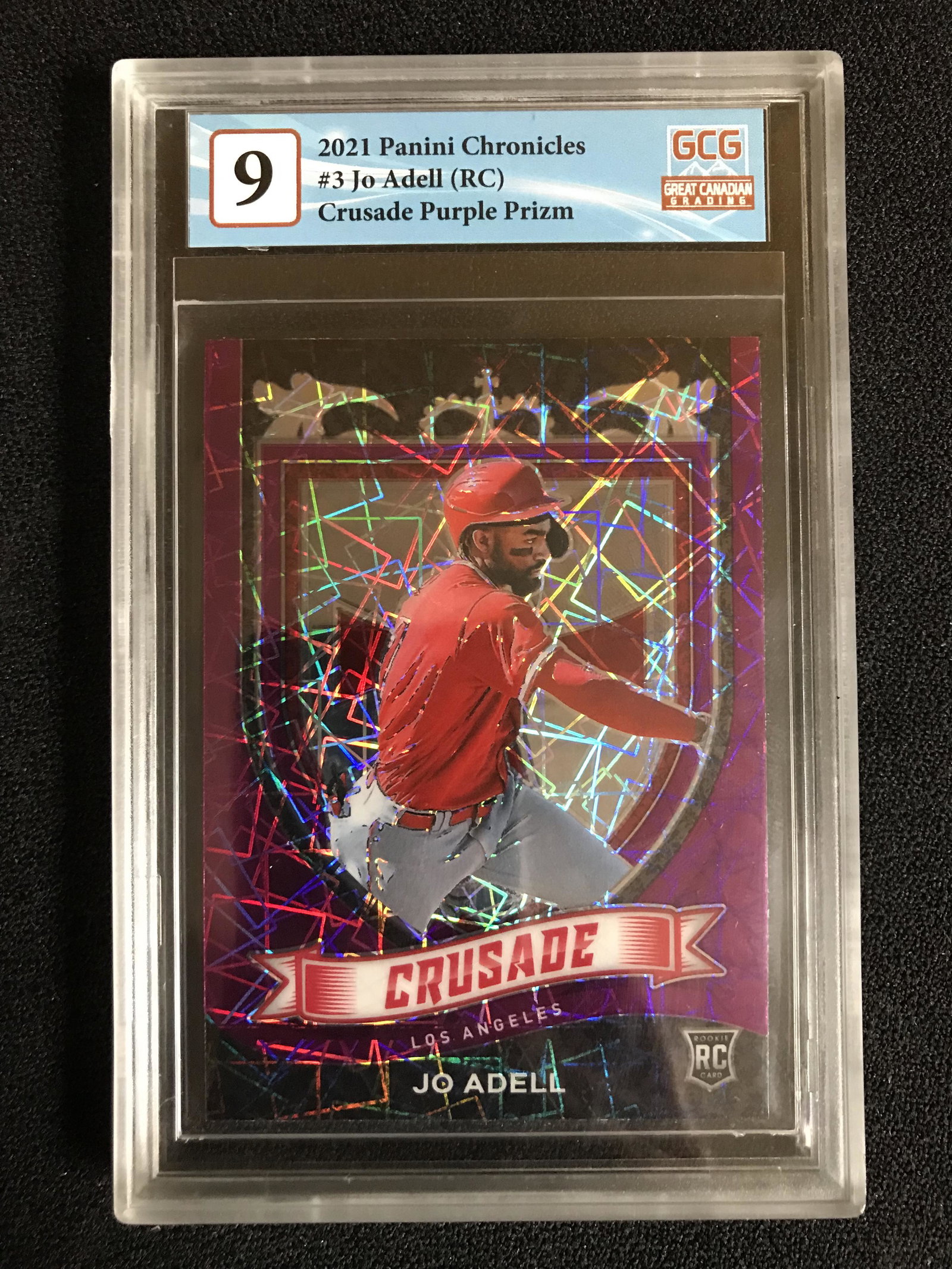 2021 PANINI CHRONICLES NO. 3 JO ADELL RC CRUSADE PURPLE PRIZM (GCG 9) (1 of 2)