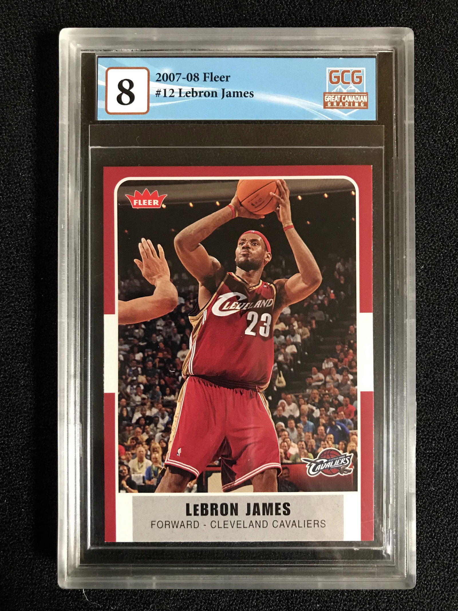 2007-08 FLEER NO. 12 LEBRON JAMES (GCG 8) (1 of 2)