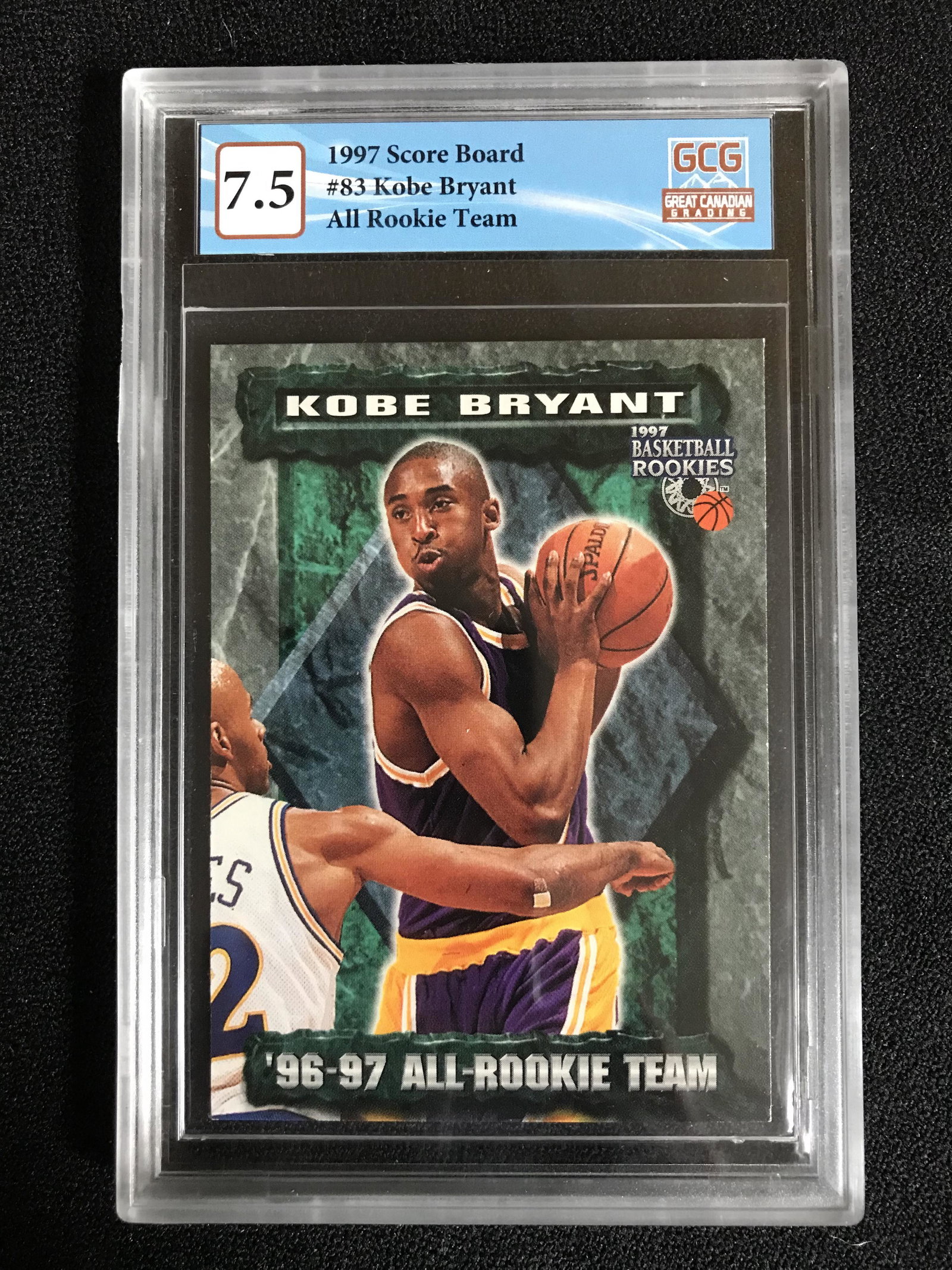 1997 SCORE BOARD NO. 83 KOBE BRYANT ALL ROOKIE TEAM (GCG 7.5) (1 of 2)