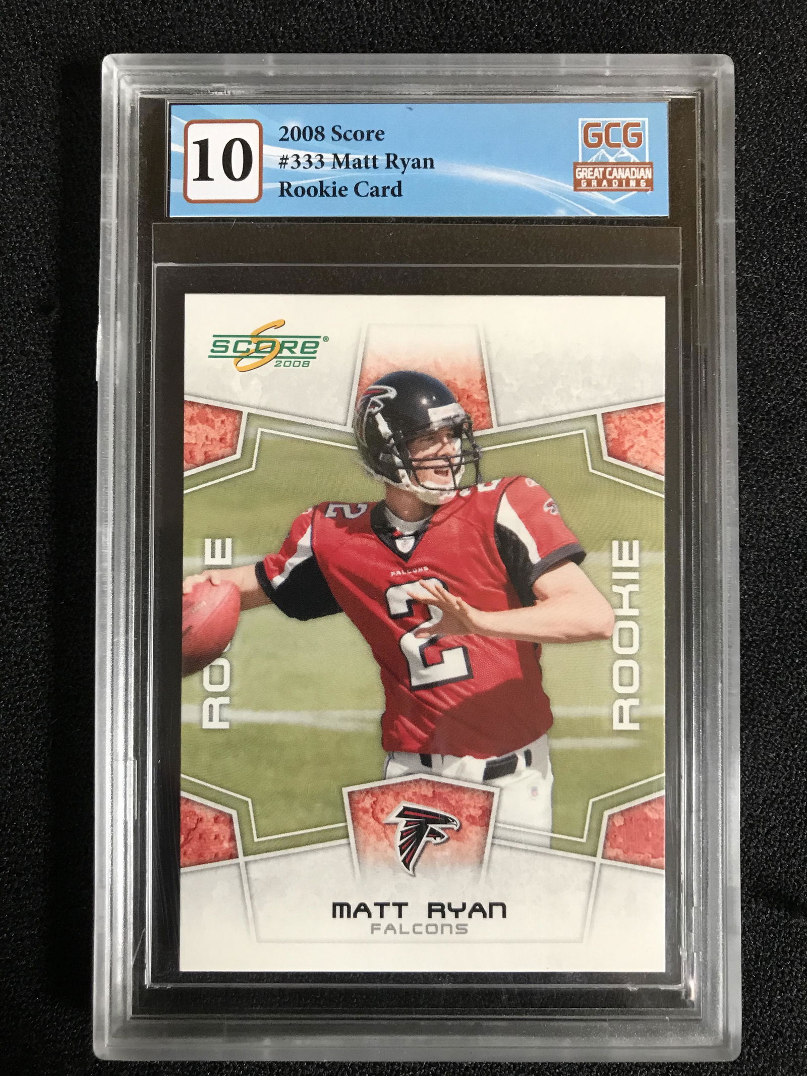 2008 SCORE NO. 333 MATT RYAN RC (GCG 10) (1 of 2)