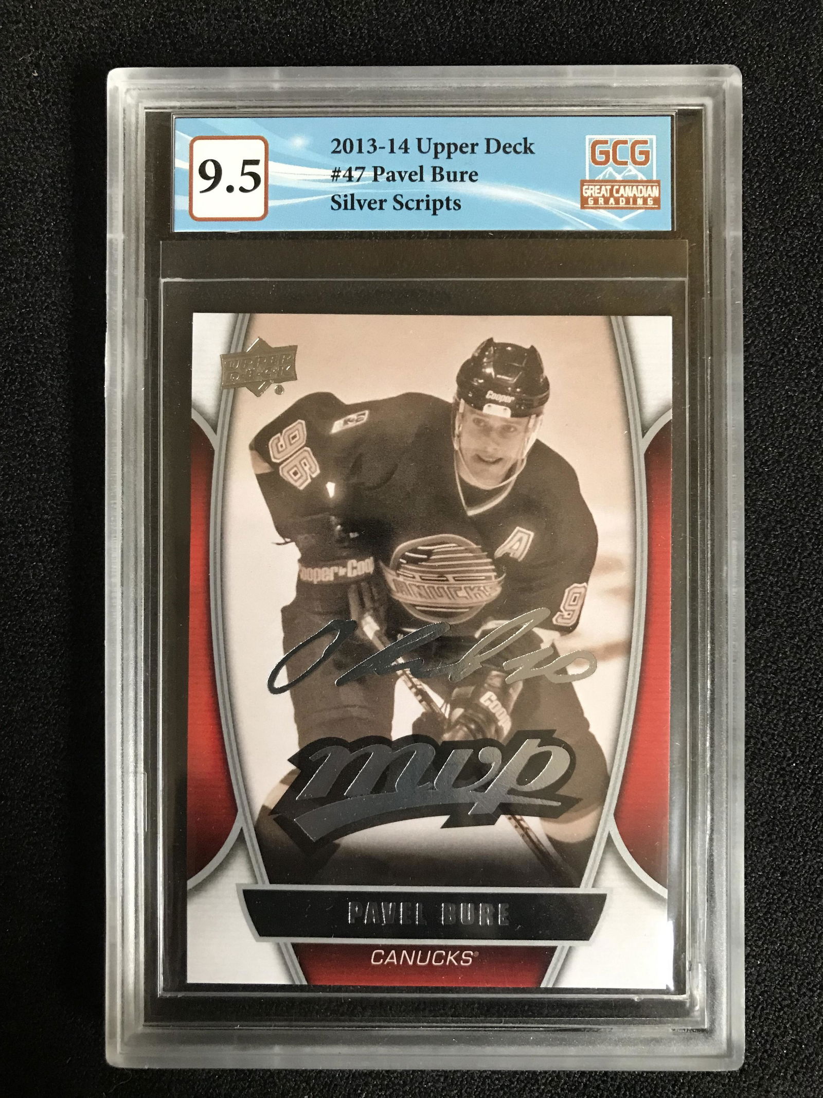 2013-14 UPPER DECK NO.47 PAVEL BURE SILVER SCRIPTS (GCG 9.5) (1 of 2)