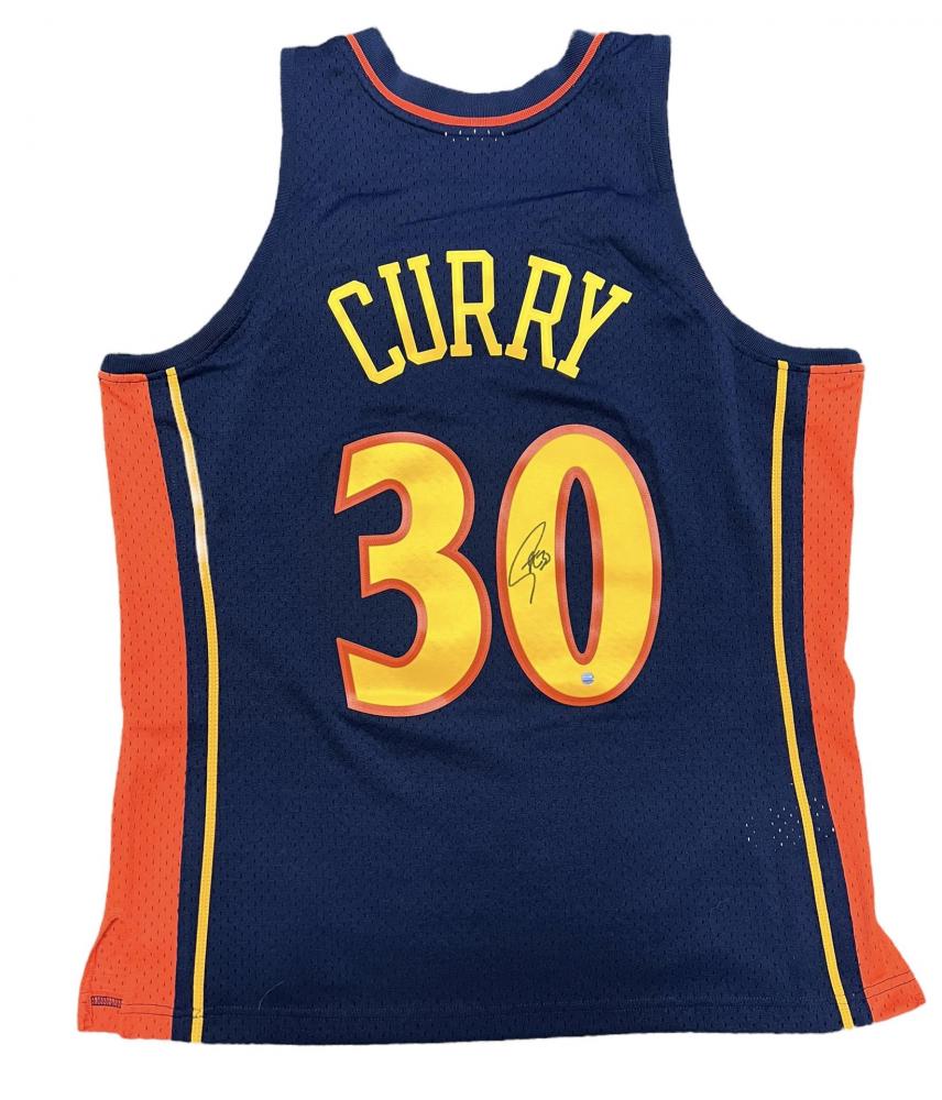 STEPH CURRY SIGNED WARRIORS MITCHELL AND NESS JERSEY (COA) (1 of 3)