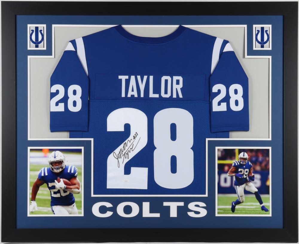 JONATHAN TAYLOR SIGNED FRAMED COLTS PRO STYLE JERSEY (JSA COA) (1 of 2)