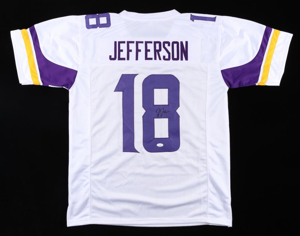 JUSTIN JEFFERSON SIGNED VIKINGS PRO STYLE JERSEY (JSA COA) (1 of 3)