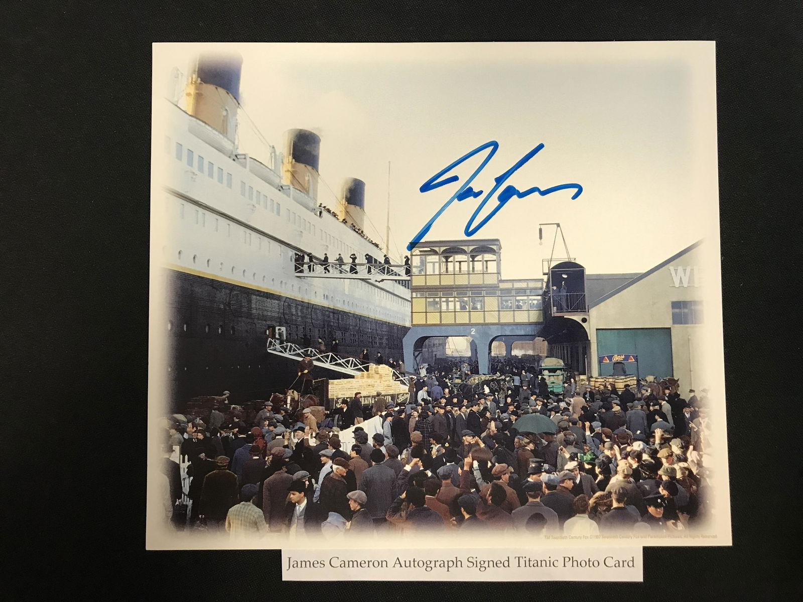 JAMES CAMERON SIGNED TITANIC PHOTO CARD (RA COA) (1 of 1)