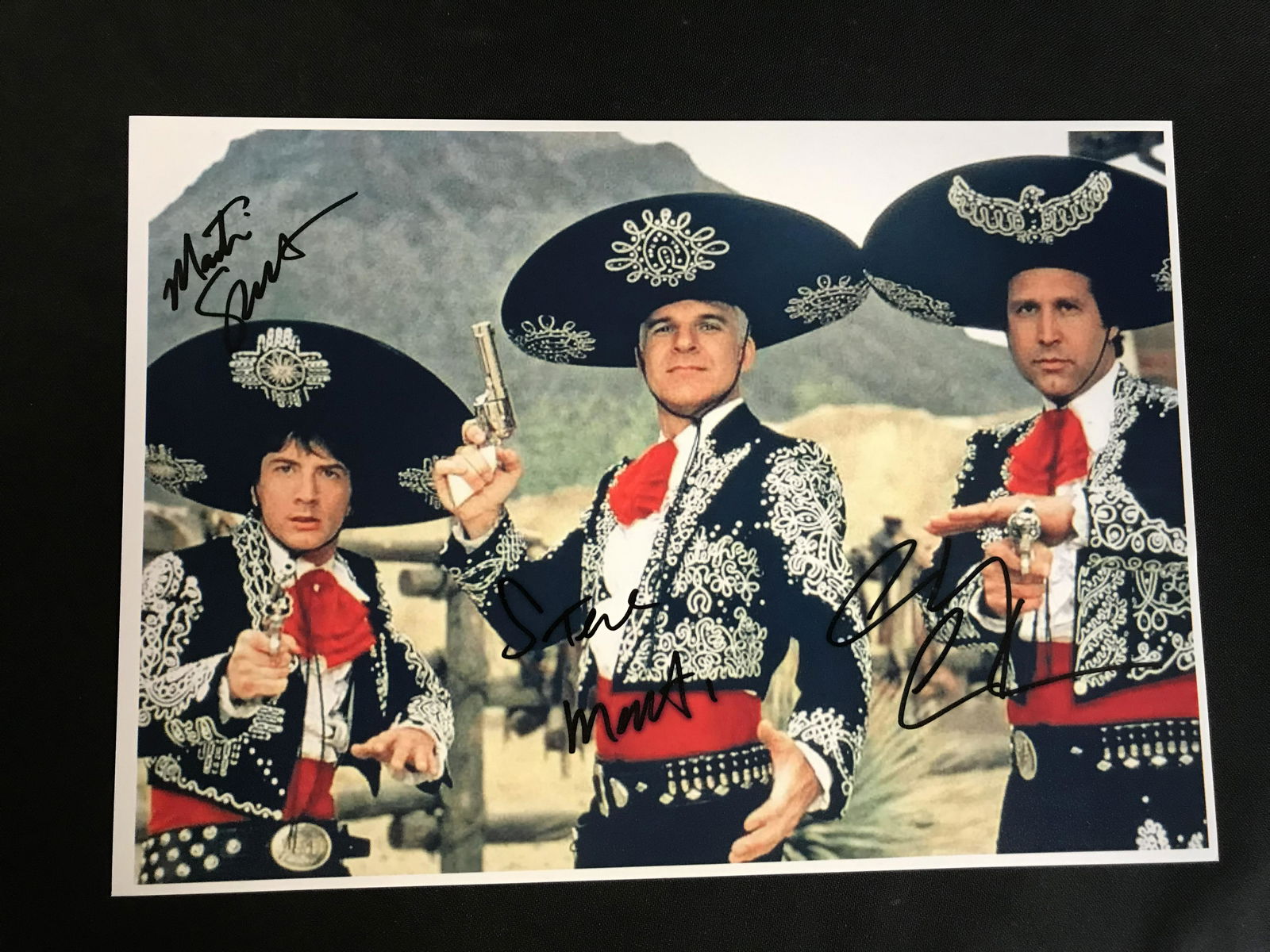 MARTIN SHORT, STEVE MARTIN , CHEVY CHASE SIGNED THREE AMIGOS 8X10 PHOTO (RA COA) (1 of 2)