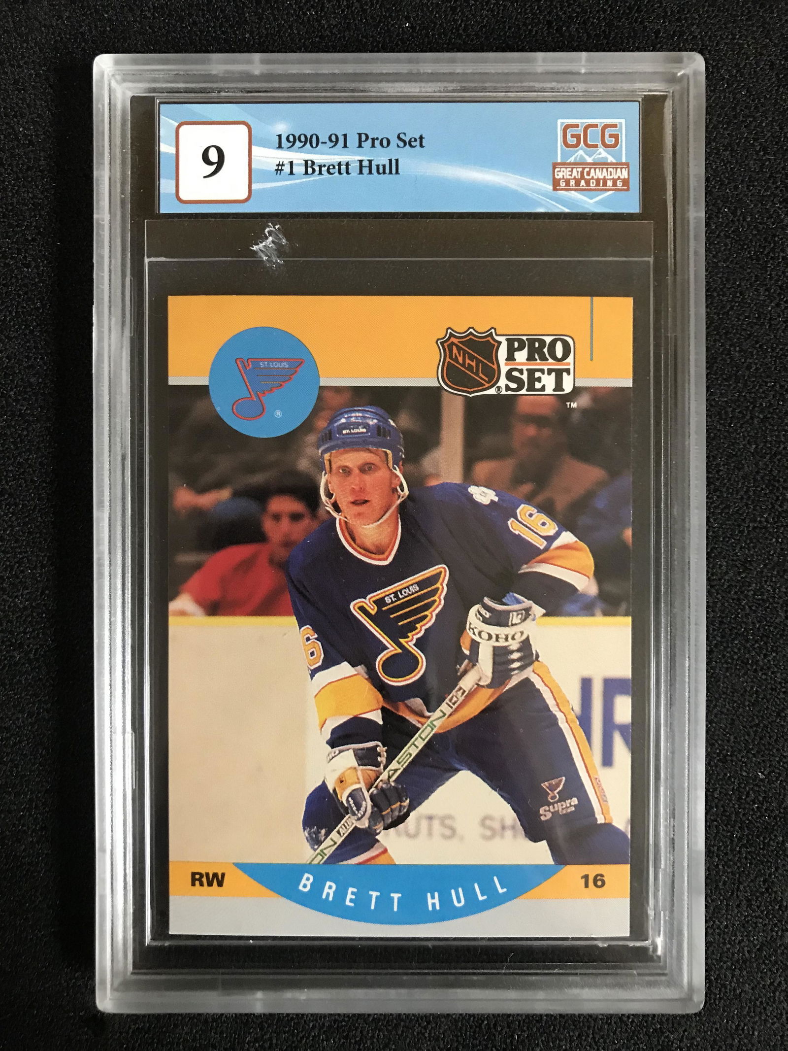 1990-91 PRO SET NO.1 BRETT HULL (GCG 9) (1 of 2)