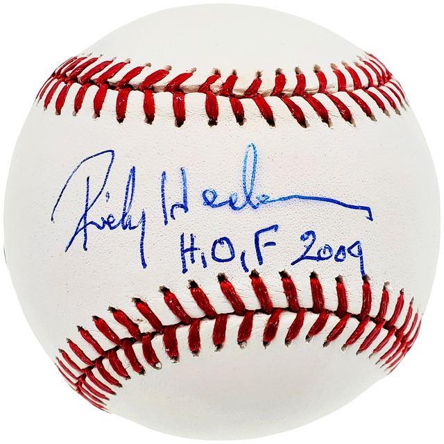 Rickey Henderson Autographed Official MLB Baseball Oakland A's "HOF 2009" (Steiner) (1 of 2)