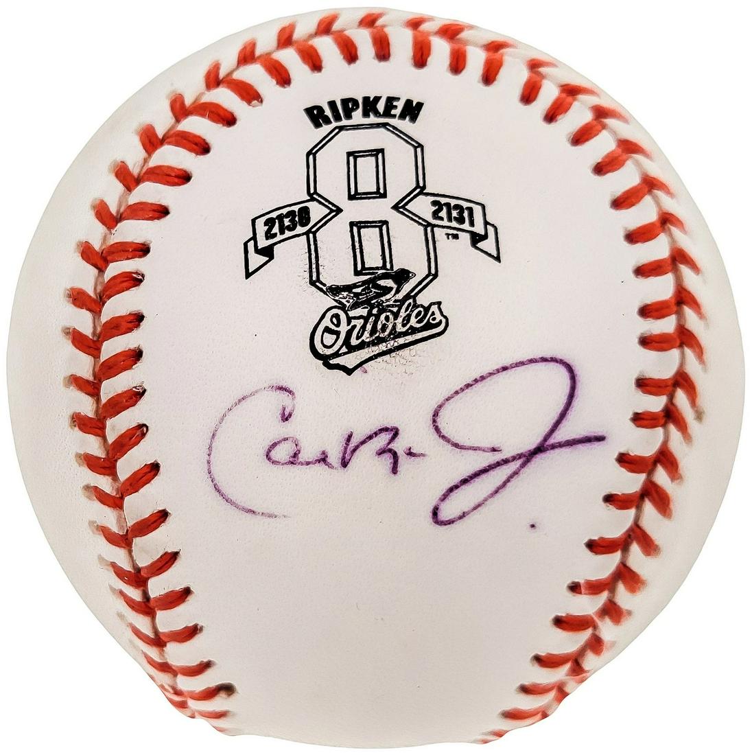 Cal Ripken Jr. Autographed Official Commemorative #8 AL Baseball Baltimore Orioles (Beckett) (1 of 2)