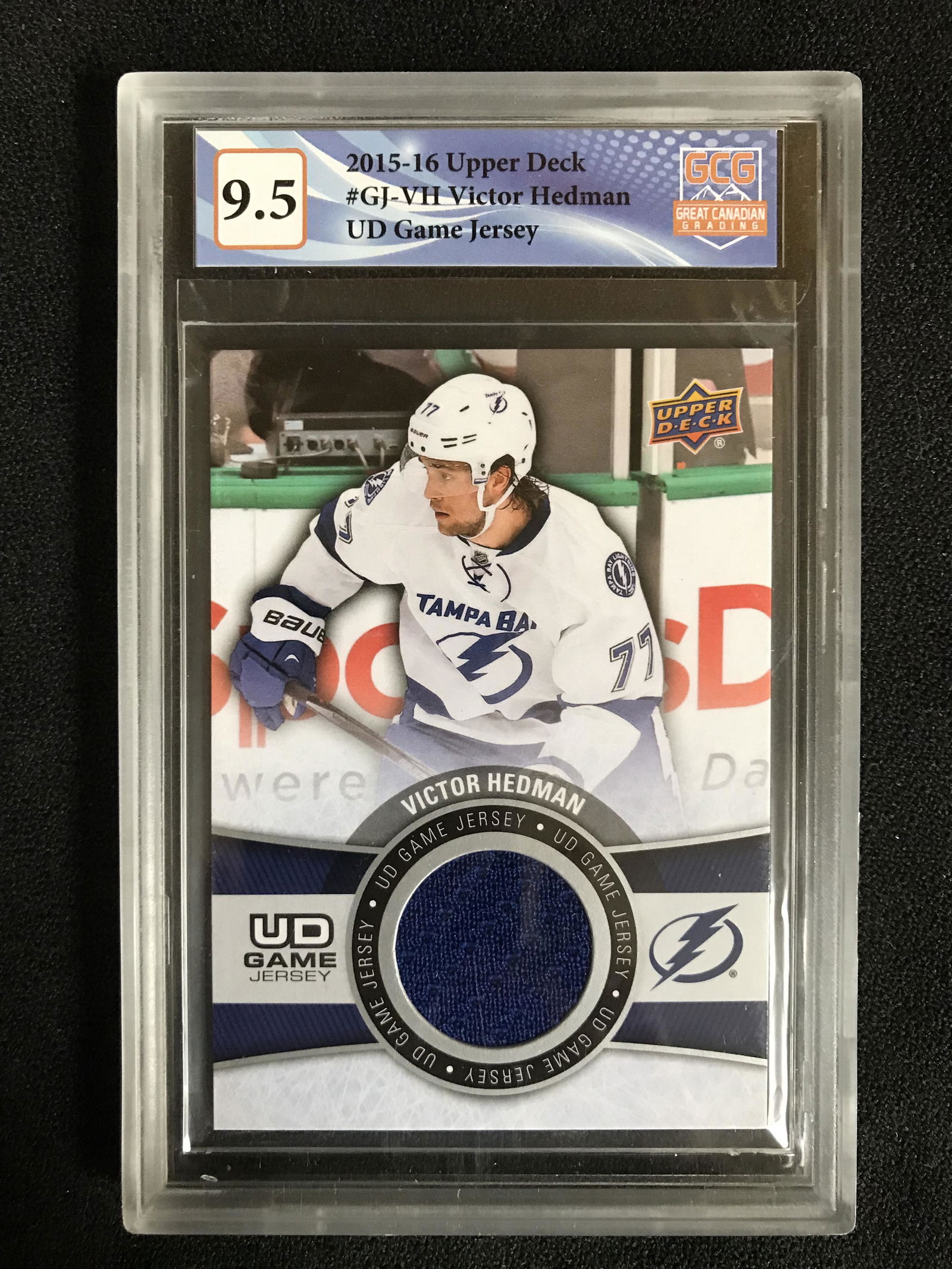 2015-16 UPPER DECK NO.GJ-VH VICTOR HEDMAN UD GAME JERSEY (GCG 9.5) (1 of 1)