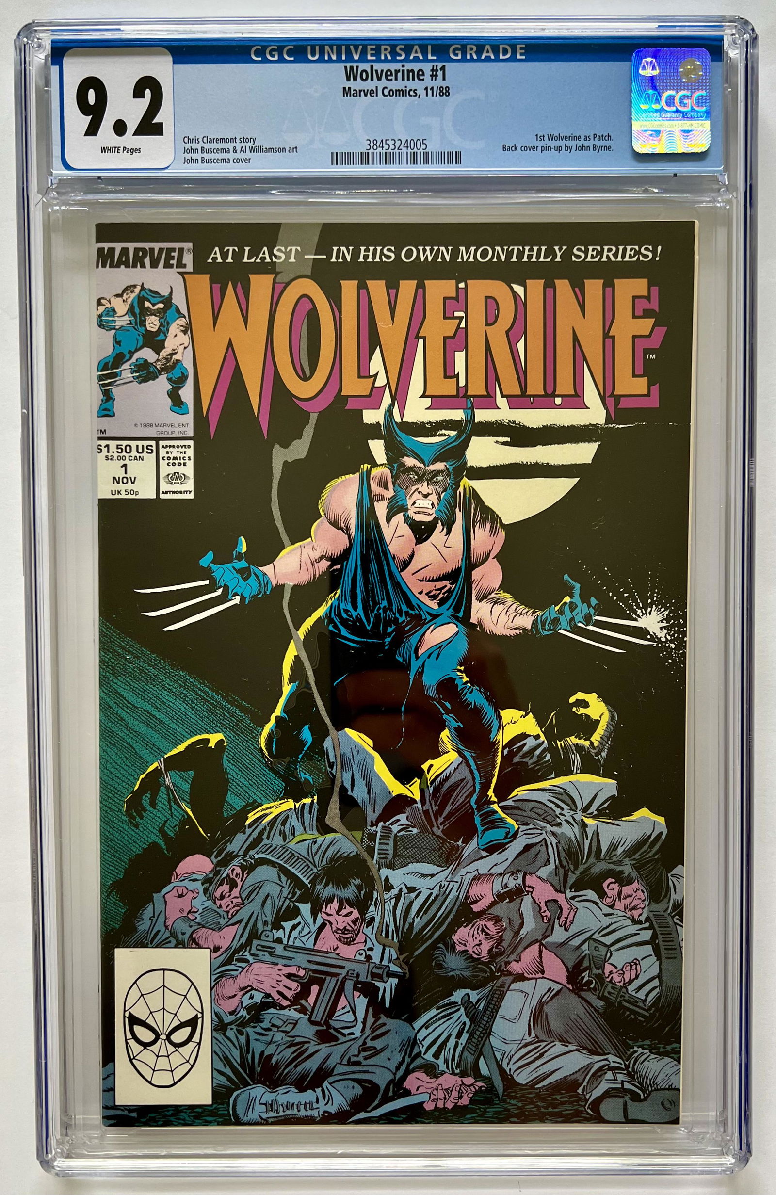 WOLVERINE #1 CGC 9.2 (MARVEL COMICS, 1988) (1 of 1)
