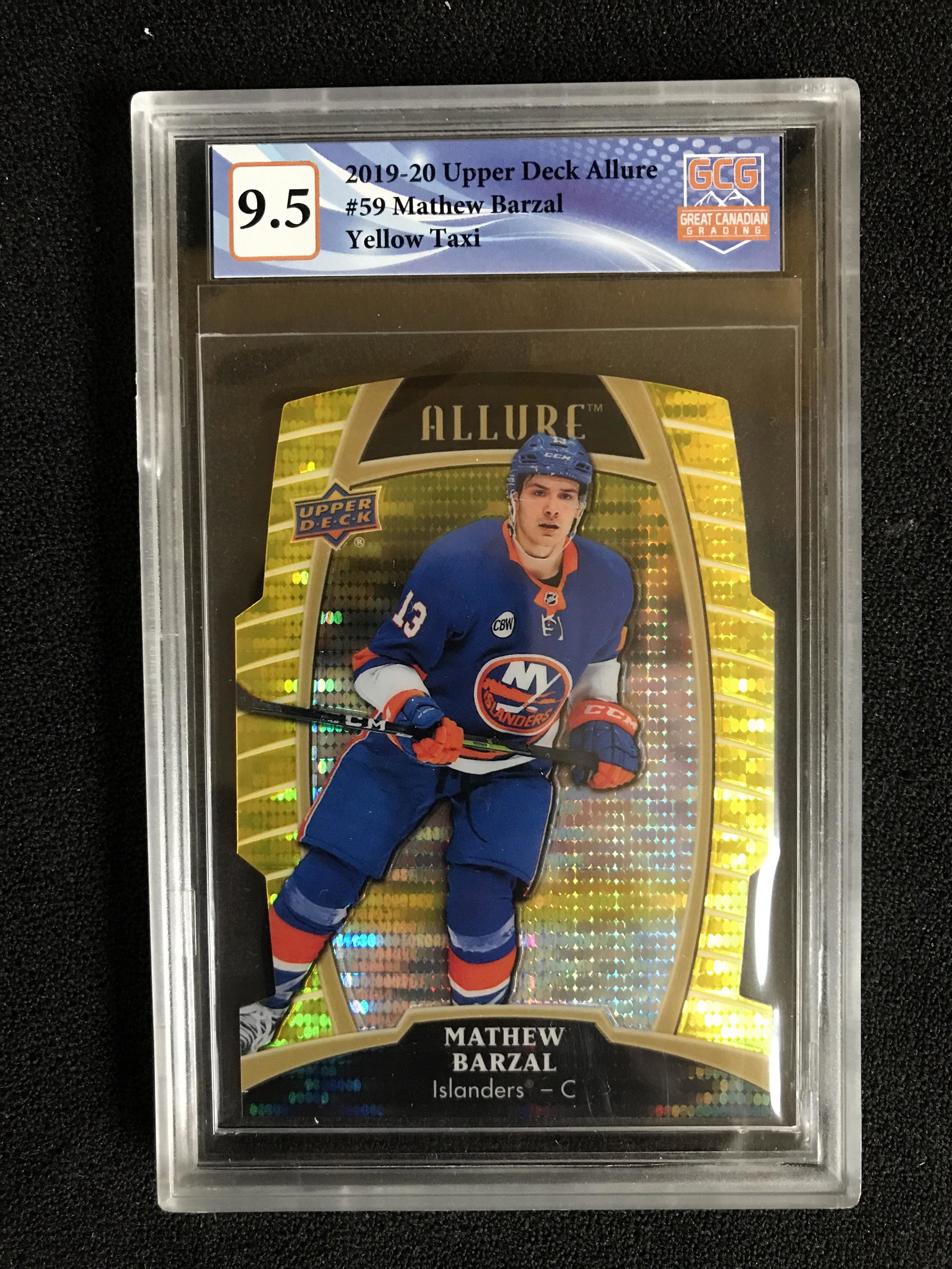 2019-20 UPPER DECK ALLURE NO.59 MATHEW BARZAL YELLOW TAXI (GCG 9.5) (1 of 1)