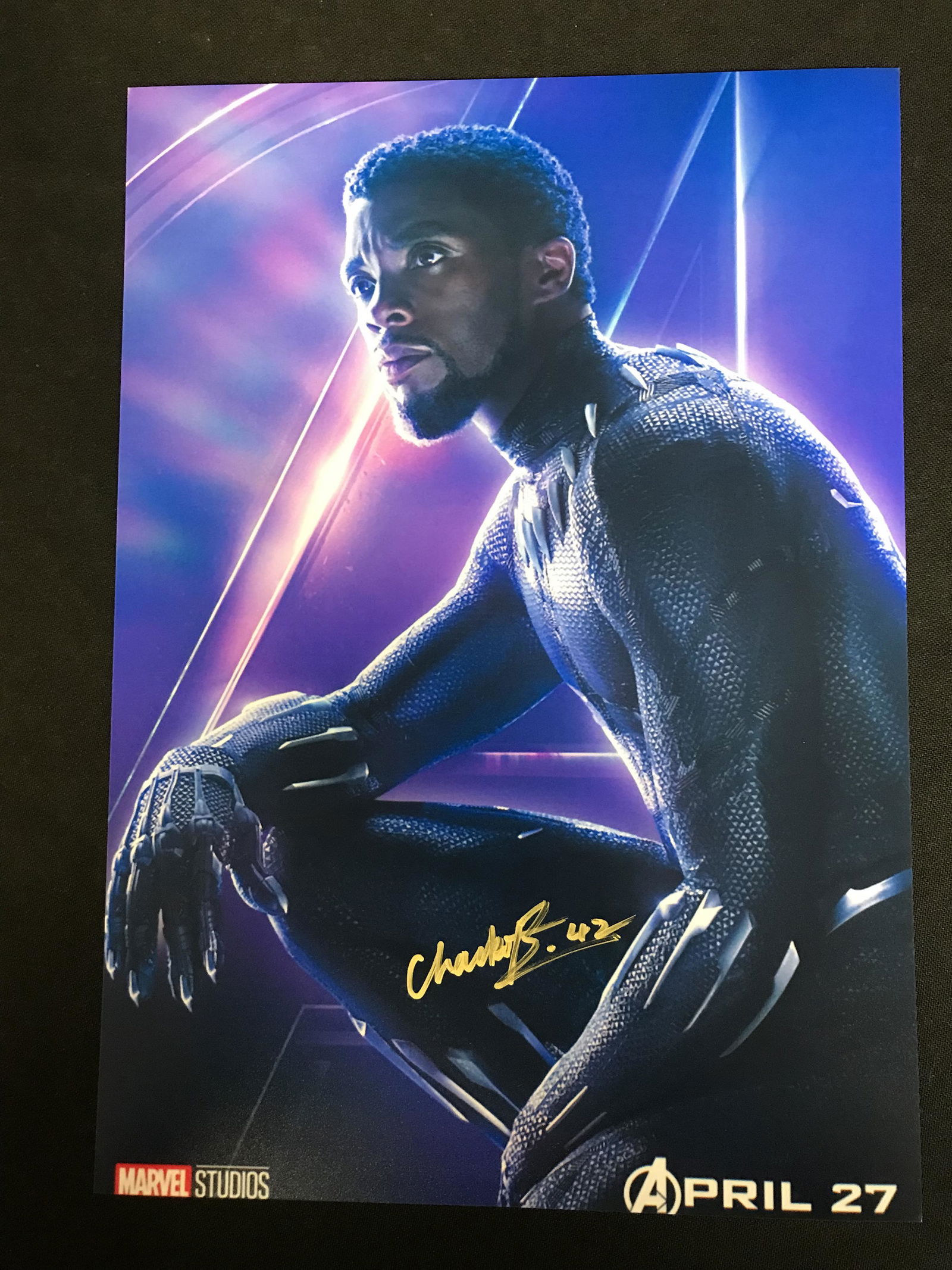 CHADWICK BOSEMAN SIGNED 8X10 PHOTO (RA COA) (1 of 2)