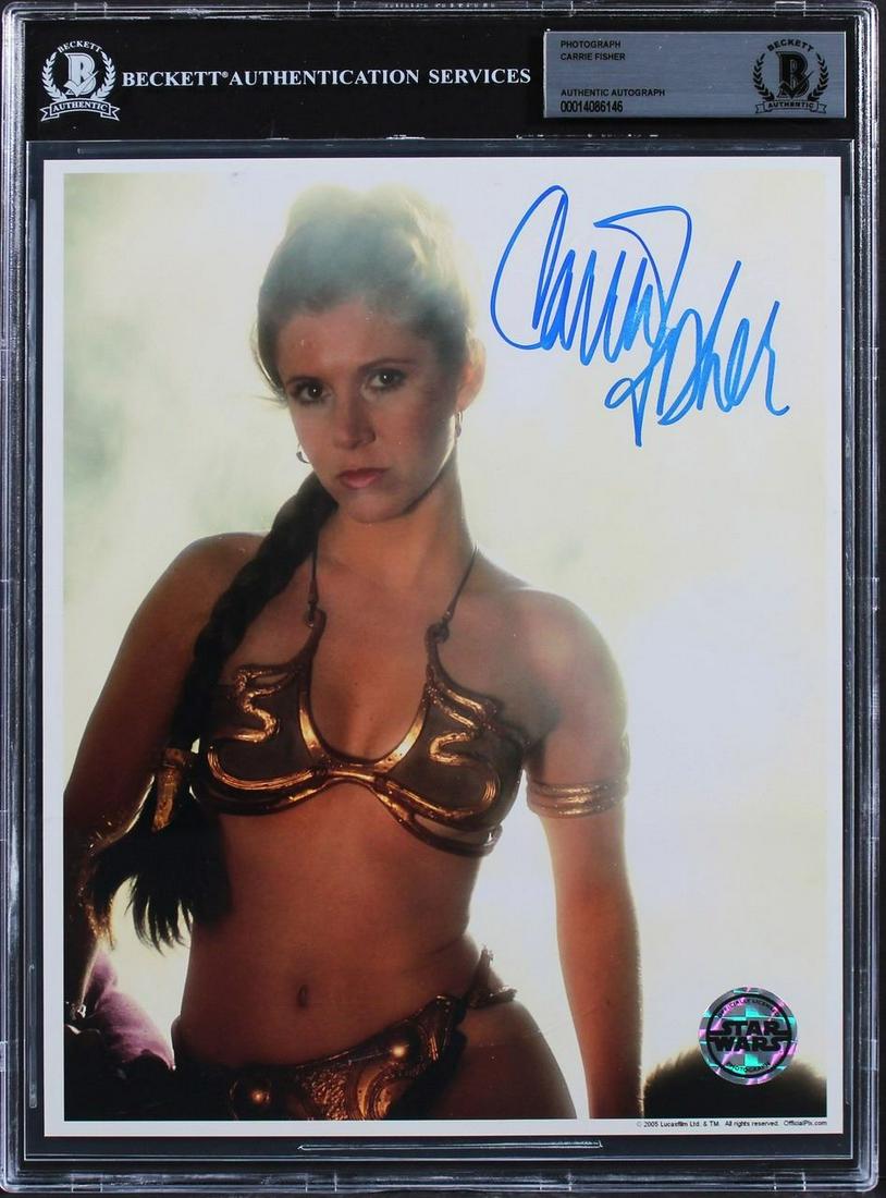 PHOTOGRAPH CARRIE FISHER AUTHENTIC AUTOGRAPH (BECKETT AUTHENTIC) (1 of 1)