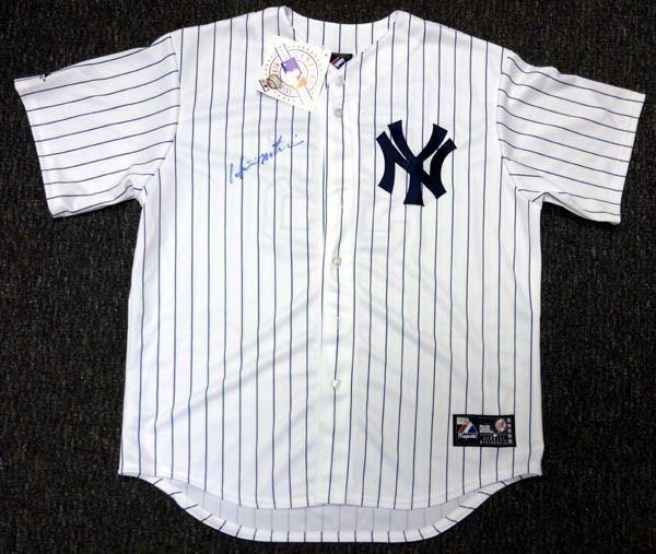 RUSSELL MARTIN SIGNED NY YANKEES MAJESTIC BASEBALL JERSEY (COA) (1 of 4)