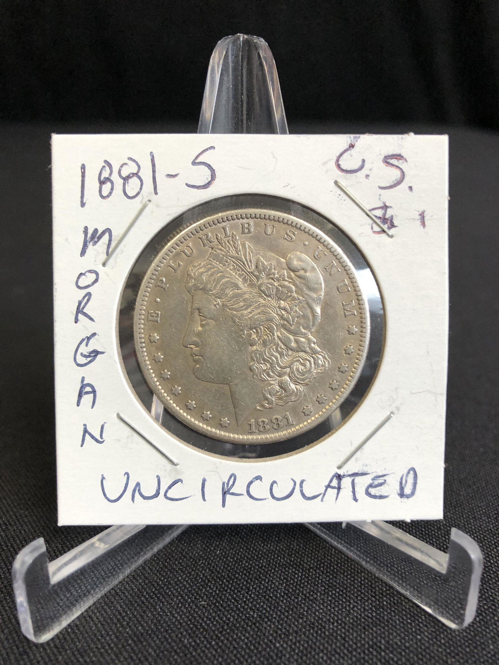1881 USA MORGAN SILVER DOLLAR (UNCIRCULATED) (1 of 1)