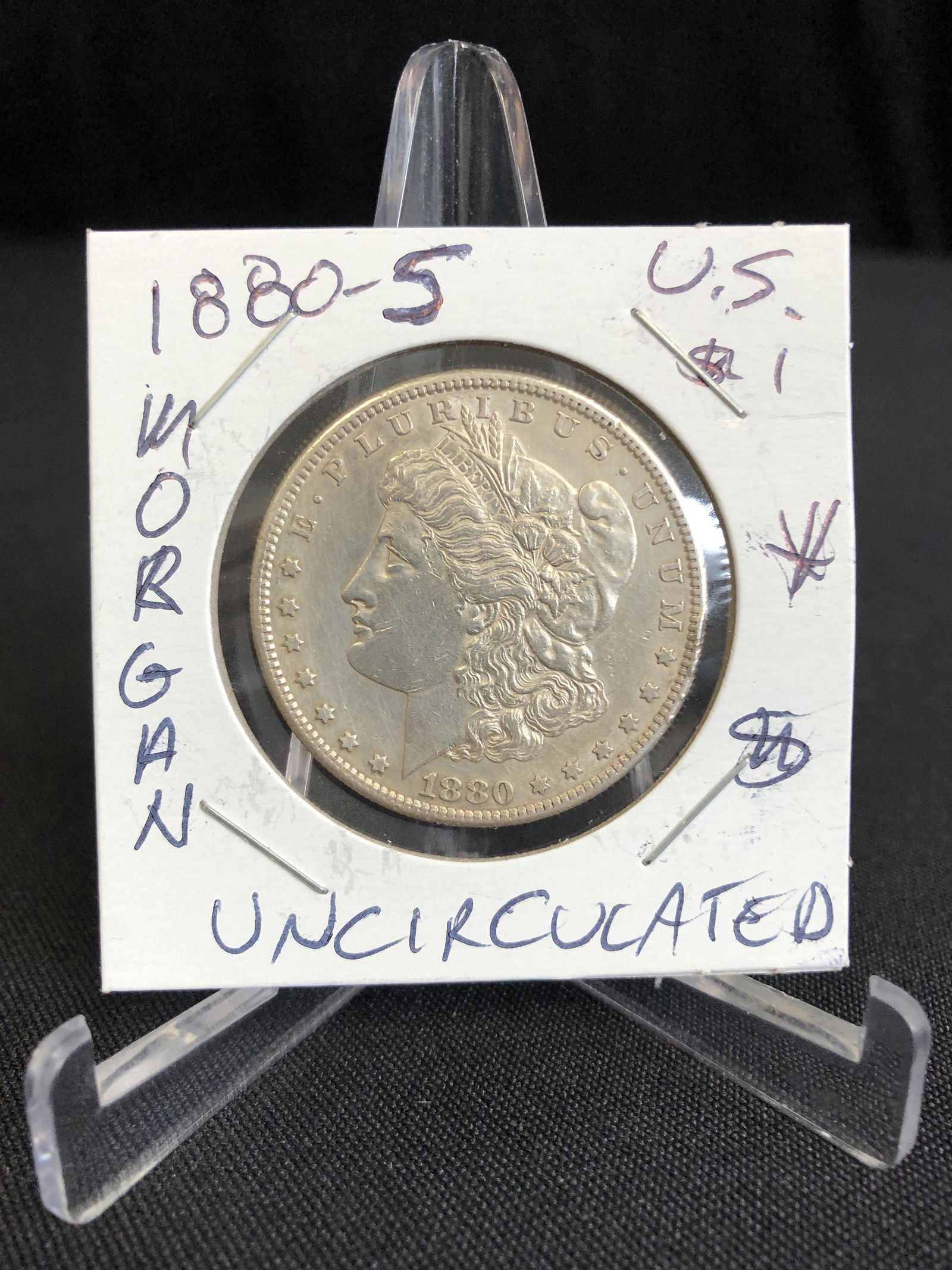 1880 USA MORGAN SILVER DOLLAR (UNCIRCULATED) (1 of 1)