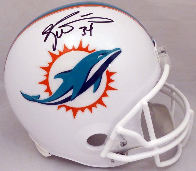 RICKY WILLIAMS SIGNED DOLPHINS WHITE REPLICA HELMET (BECKETT COA) (1 of 4)
