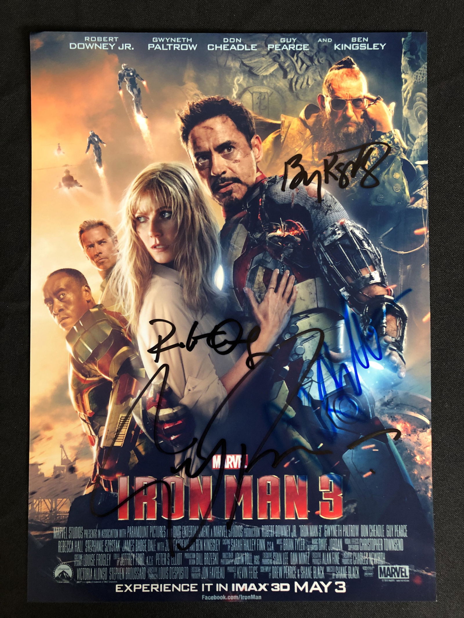 IRON MAN 3 MULTI-SIGNED 8X10 PHOTO (RA COA) (1 of 2)
