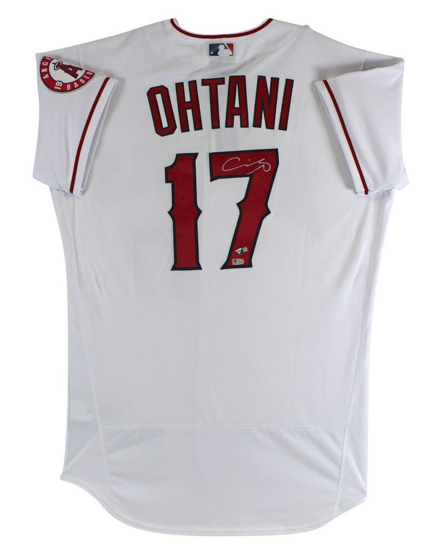 SHOHEI OHTANI SIGNED LA ANGELS WHITE NIKE BASEBALL JERSEY (FANATICS HOLO) (1 of 3)