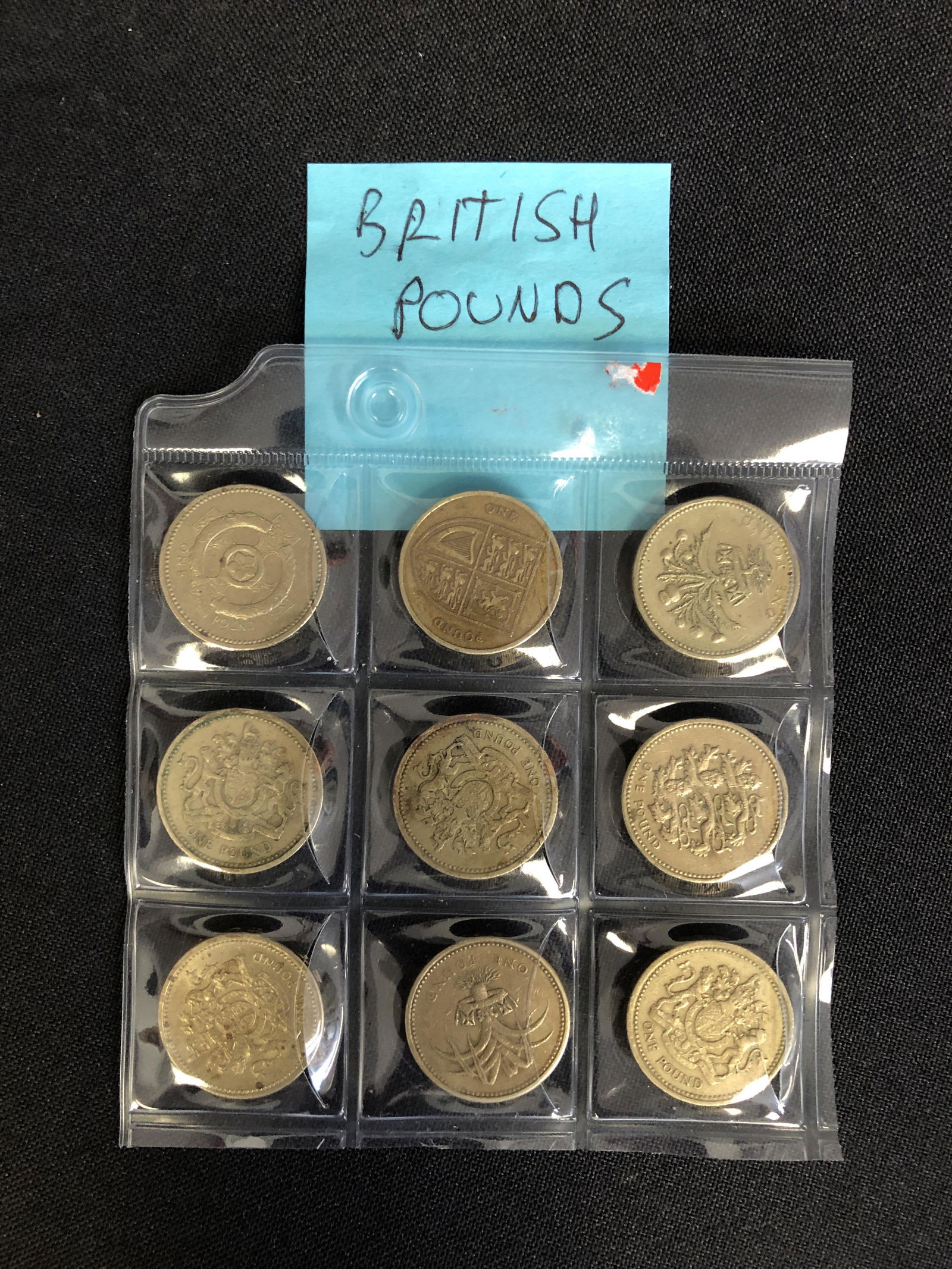 LOT OF 9 BRITISH POUNDS (1 of 1)