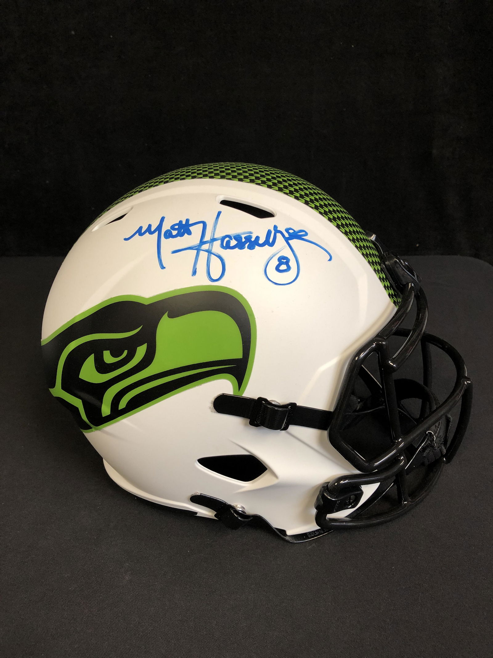 MATT HASSELBACK SIGNED LUNAR FULL-SIZE REPLICA SPEED HELMET (BECKETT COA) (1 of 3)