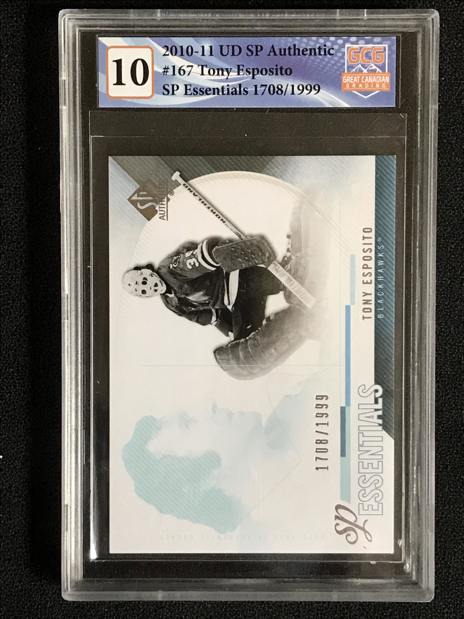 2010-11 UD SP AUTHENTIC NO.167 TONY ESPOSITO SP ESSENTIALS 1708/1999 (GCG 10) (1 of 1)