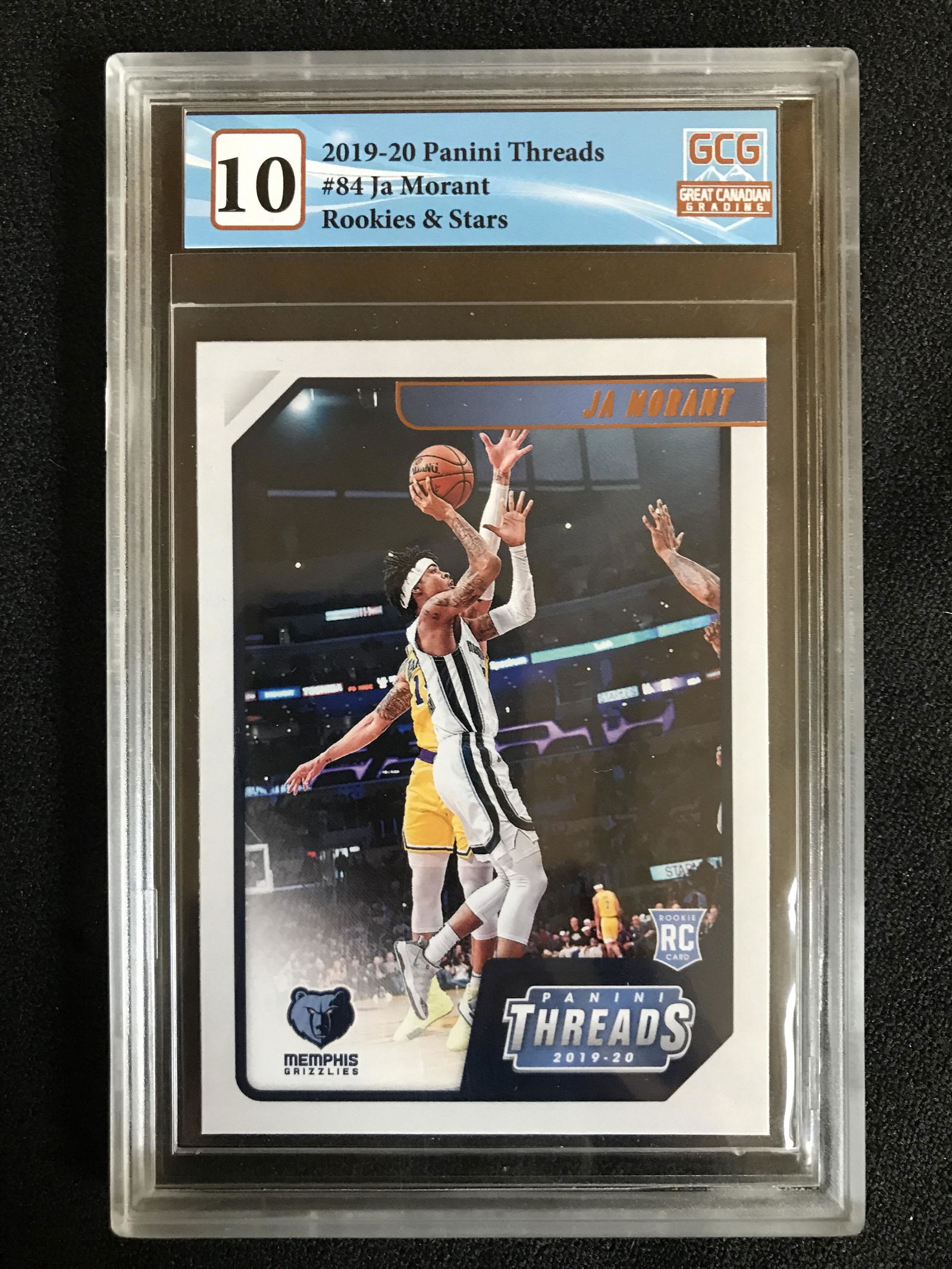 2019-20 PANINI THREADS NO.84 JA MORANT ROOKIES & STARS (GCG 10) (1 of 2)