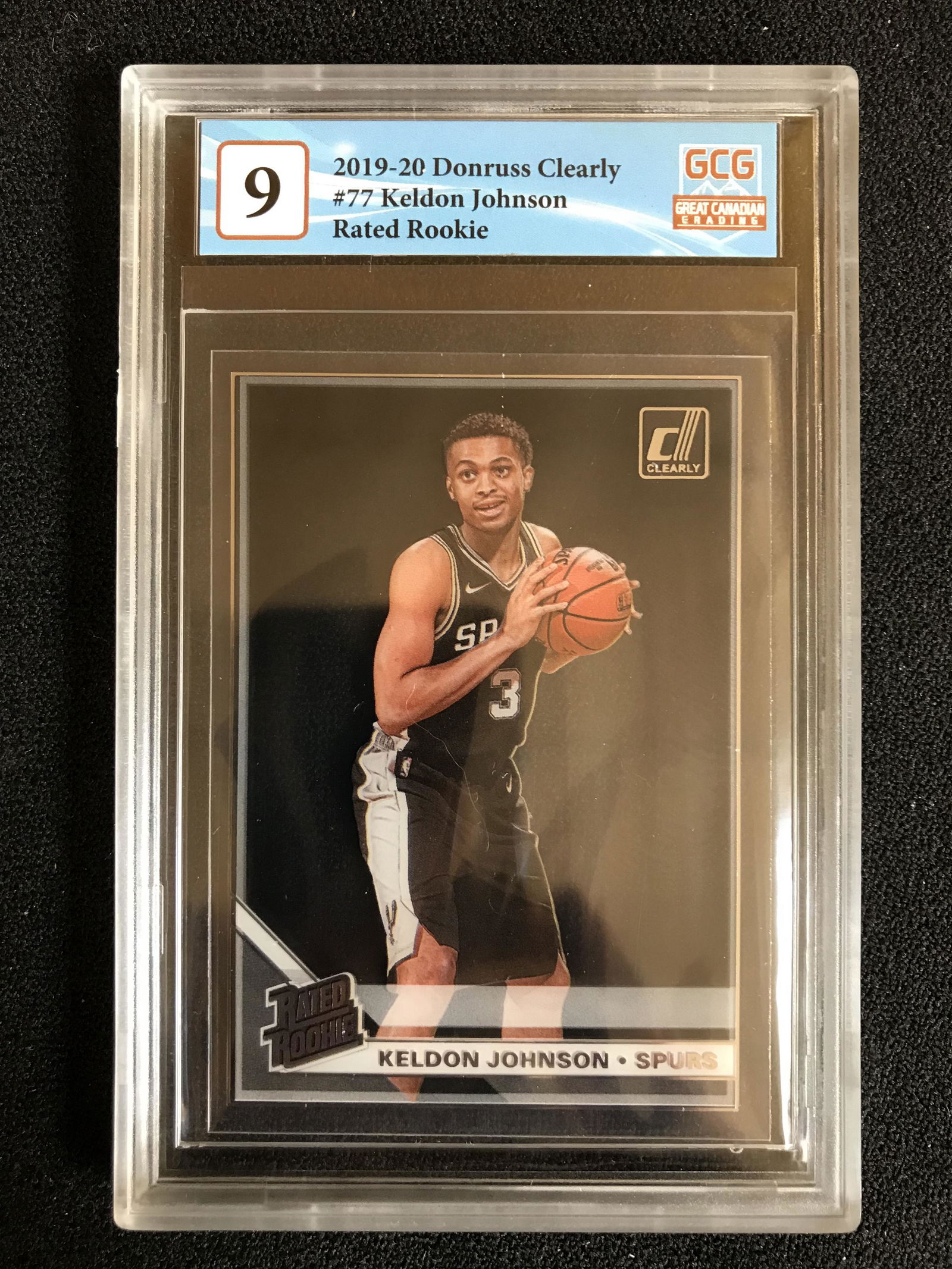 2019-20 DONRUSS CLEARLY NO.77 KELDON JOHNSON RATED ROOKIE (GCG 9) (1 of 2)