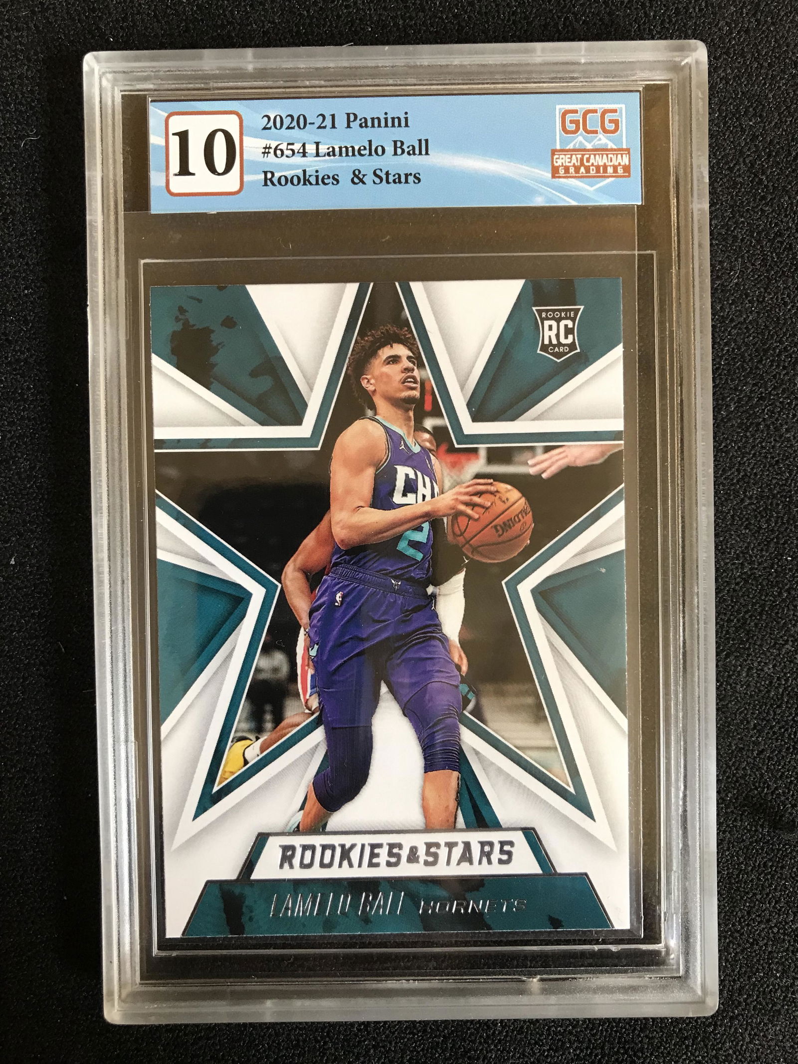 2020-21 PANINI NO.654 LAMELO BALL ROOKIES & STARS (GCG 10) (1 of 2)
