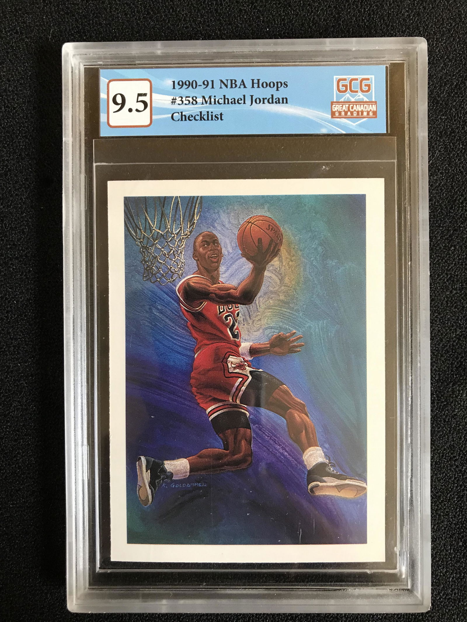 1990-91 NBA HOOPS NO.358 MICHAEL JORDAN CHECKLIST (GCG 9) (1 of 2)