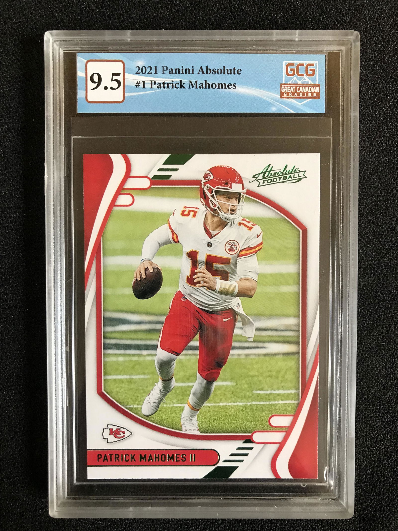2021 PANINI ABSOLUTE NO.1 PATRICK MAHOMES (GCG 9.5) (1 of 2)