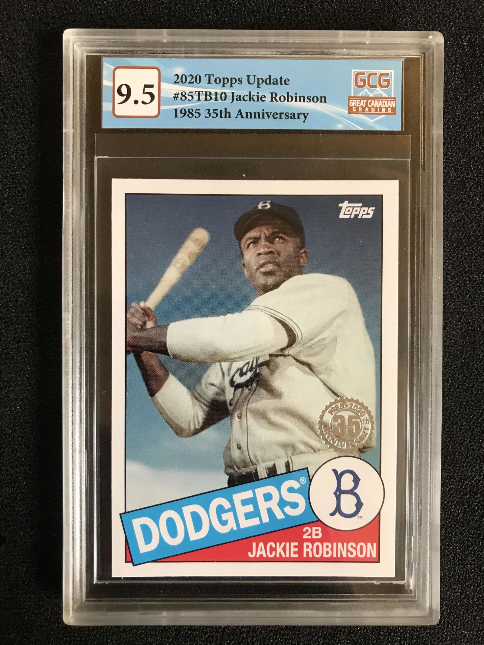 2020 TOPPS UPDATE NO.85TB10 JACKIE ROBINSON 1985 35th ANNIVERSARY (GCG 9.5) (1 of 2)