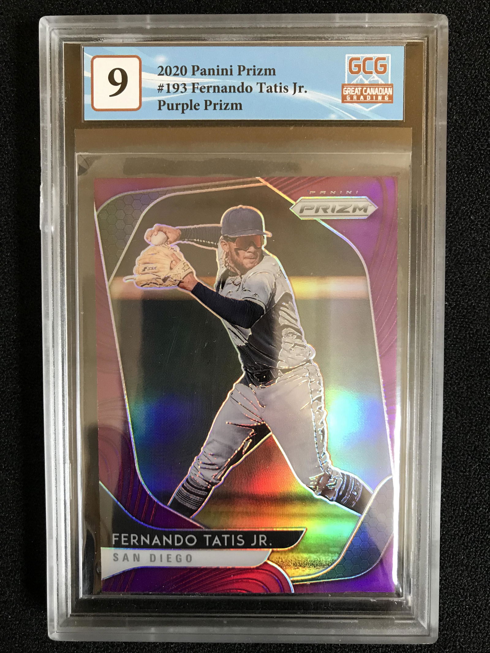 2020 PANINI PRIZM NO.193 FERNANDO TATIS JR.  PURPLE PRIZM (GCG 9) (1 of 2)