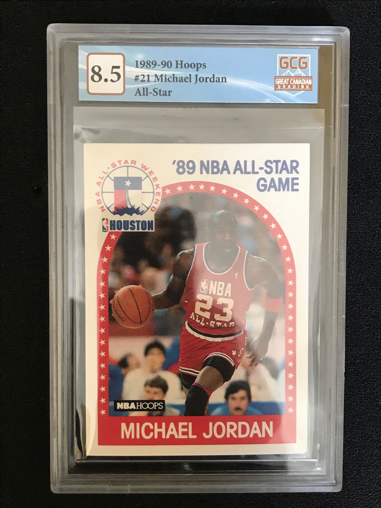 1989-90 HOOPS NO.21 MICHAEL JORDAN ALL-STAR (GCG 8.5) (1 of 2)