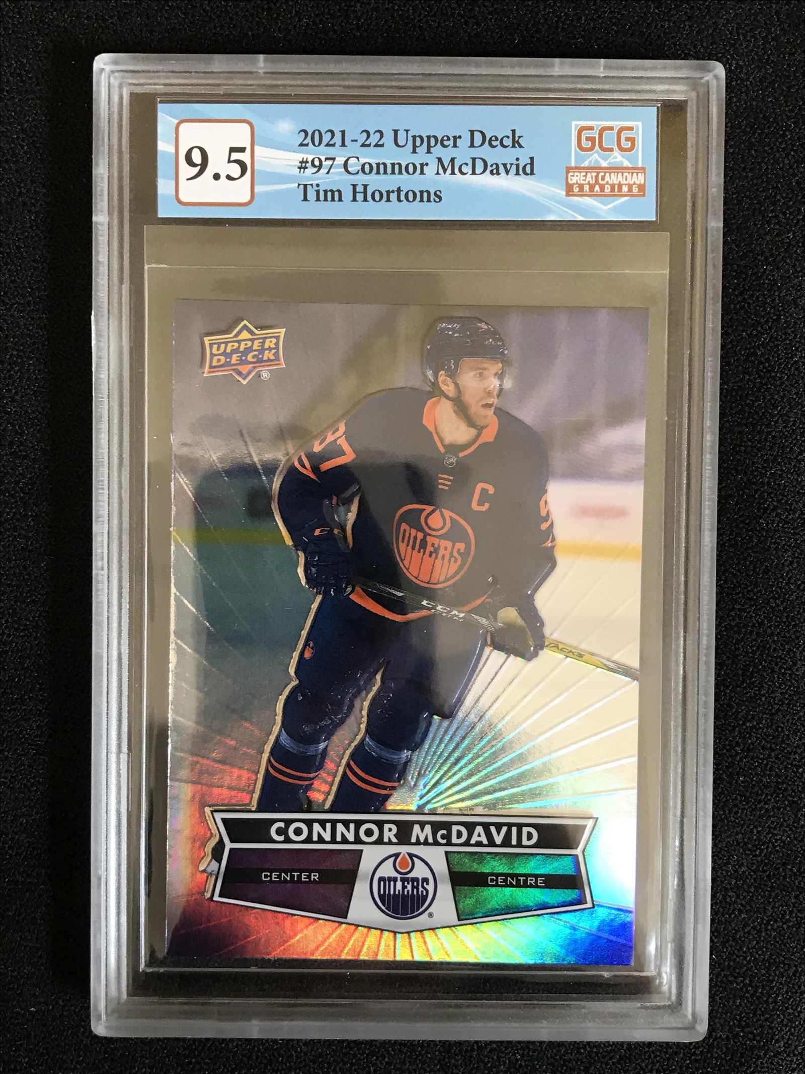 2021-22 UPPER DECK NO.97 CONNOR MCDAVID TIM HORTONS (GCG 9.5) (1 of 2)